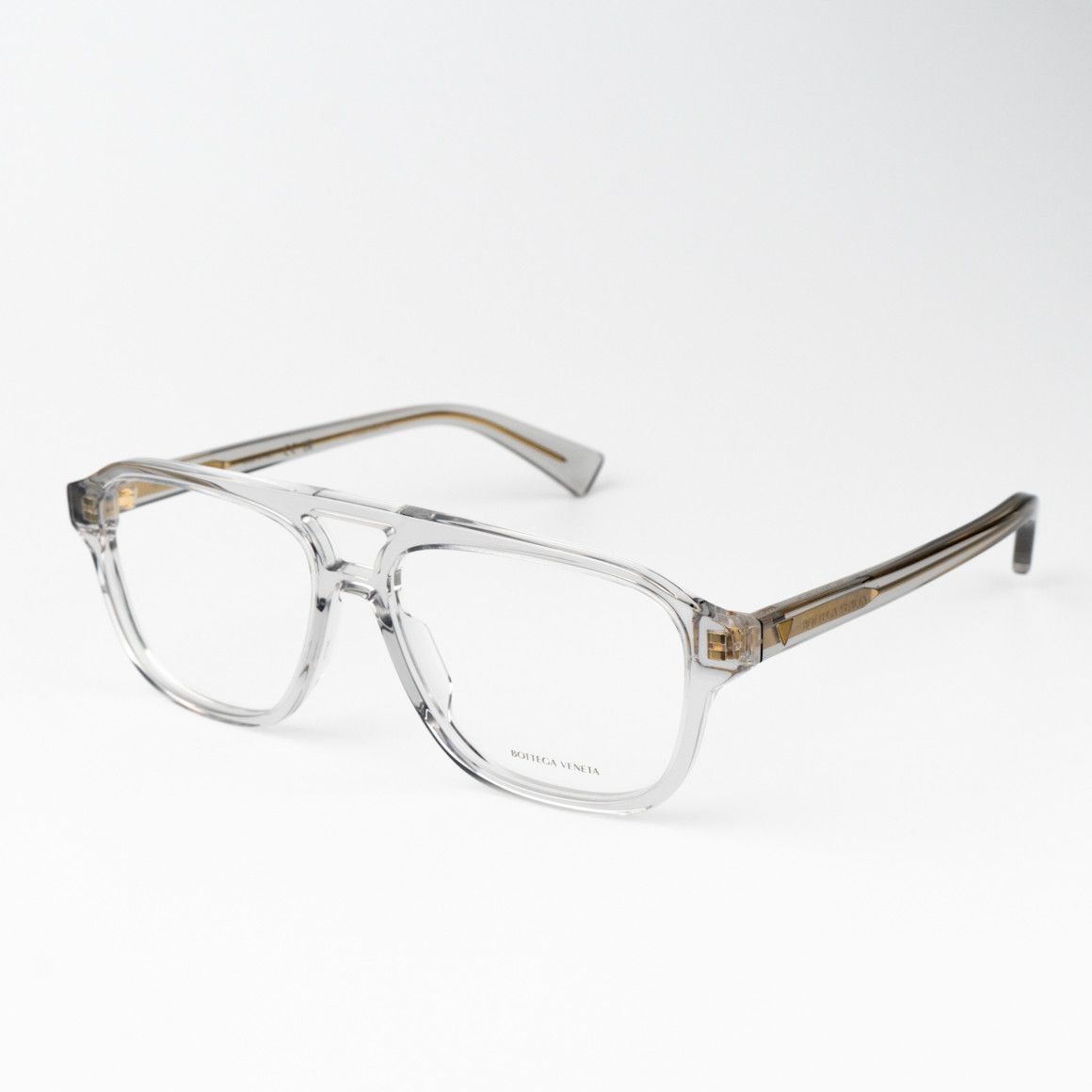 Bottega Veneta NEW Bottega Veneta BV1294O 004 Grey Pilot Unisex Eyeglasses Size ONE SIZE - 4 Thumbnail