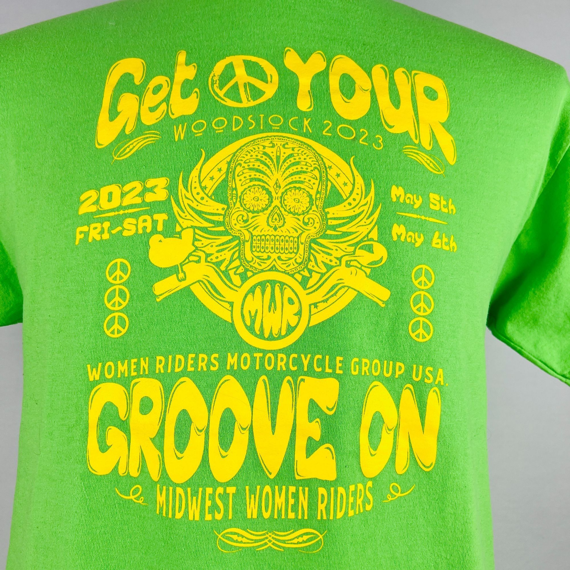 Jerzees Midwest Women Riders Get Your Groove On Woodstock IL Motorcy Size L / US 10 / IT 46 - 2 Thumbnail