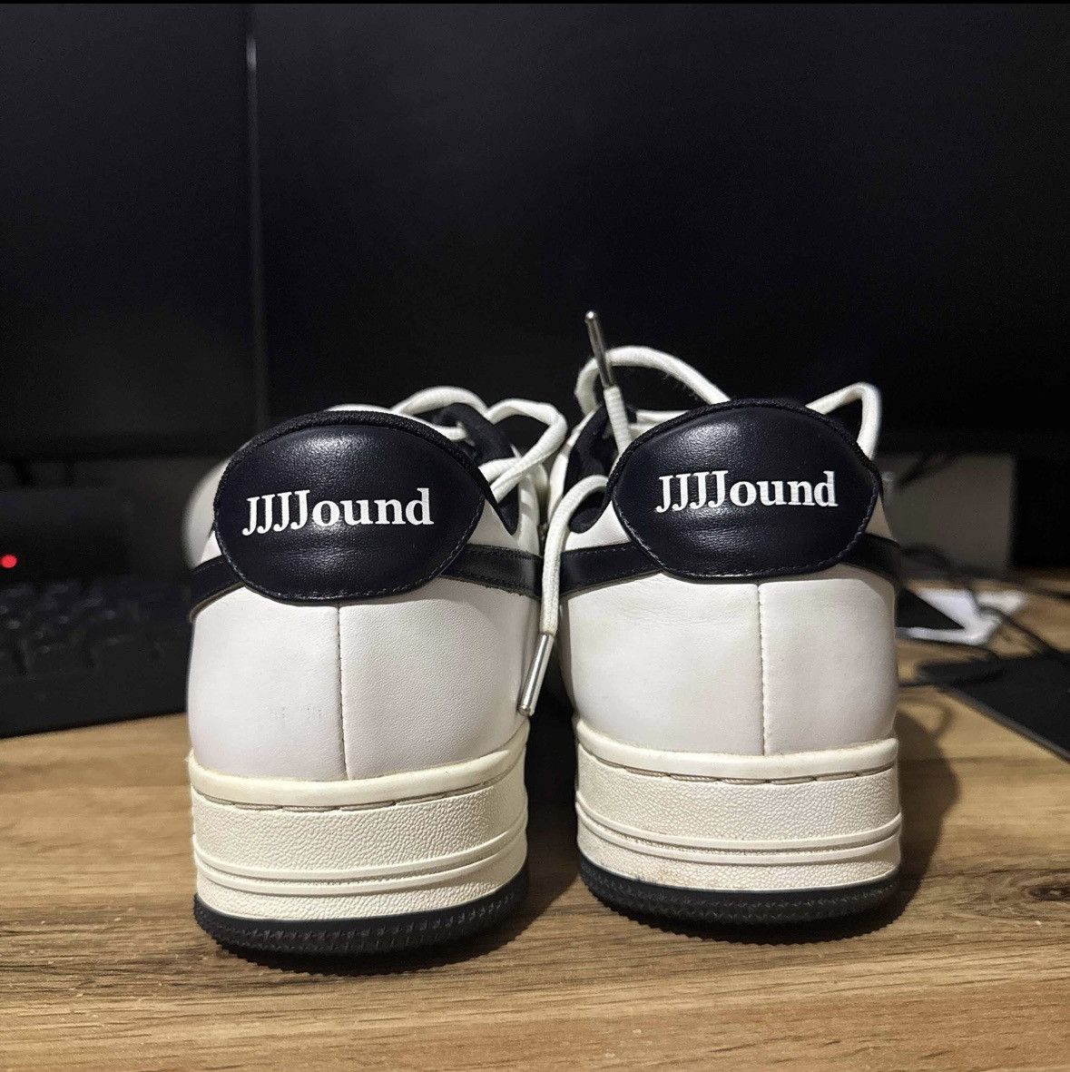 Bape × JJJJound JJJJound x Bapesta ‘White Navy’ Size US 8.5 / EU 41-42 - 4 Thumbnail