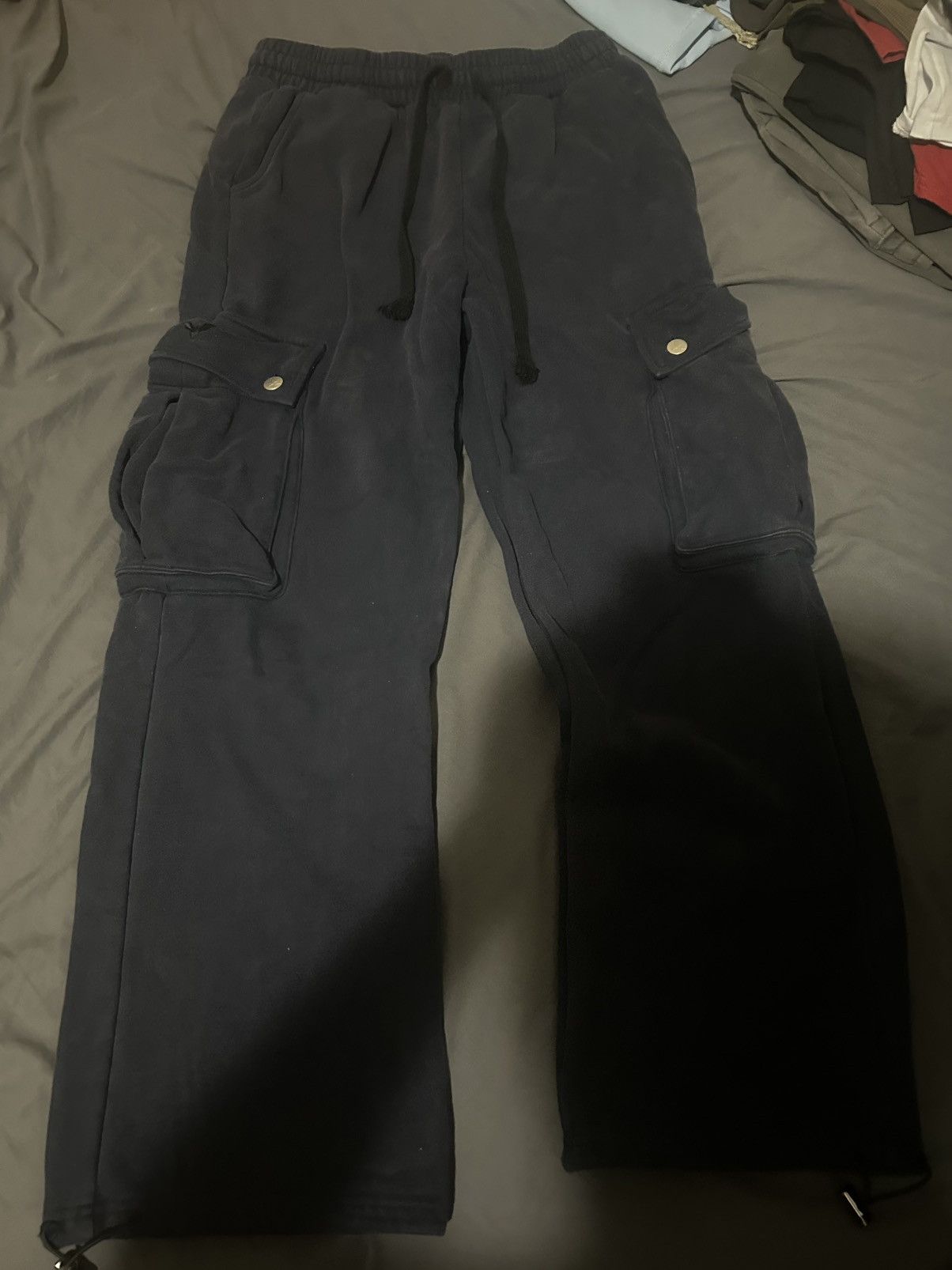 Japanese Brand × Vintage Ditch La Navy Cargo Sweatpants Size US 30 / EU 46 - 1 Thumbnail
