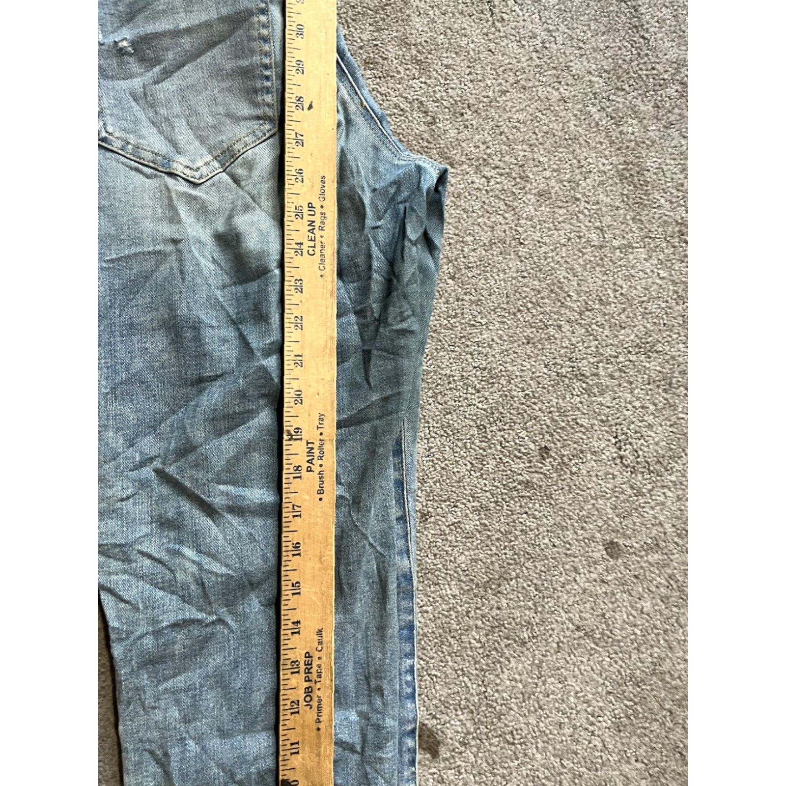 Express Express Jeans Women's Small Straight Ankle High Rise Blue Denim S 0 2 4 Distress Size 28" / US 6 / IT 42 - 7 Thumbnail