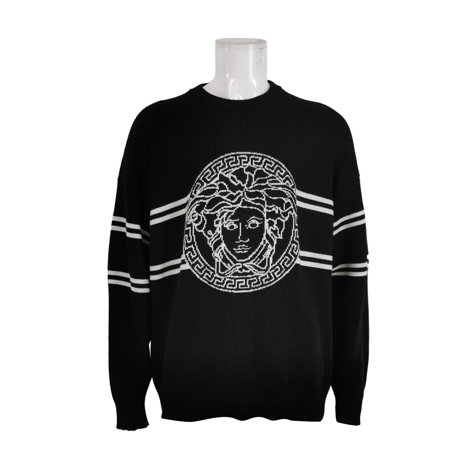 Versace Versace Wool Medusa Stripe Crewneck Sweater Size US XXL / EU 58 / 5 - 1 Thumbnail