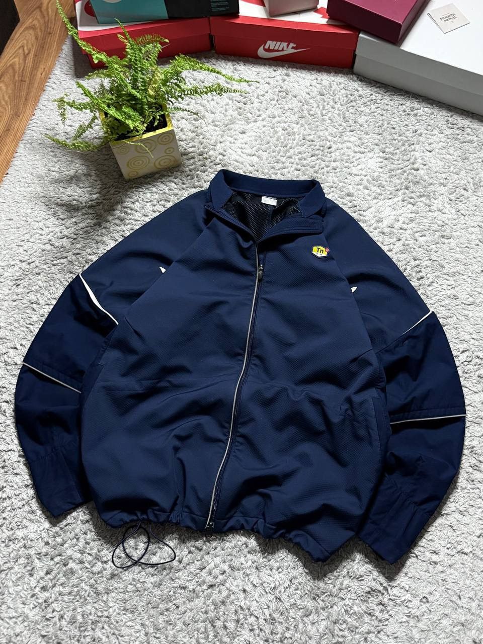 Nike × Vintage 90s Nike Airmax Shox Vintage Anorak Nylon Jacket