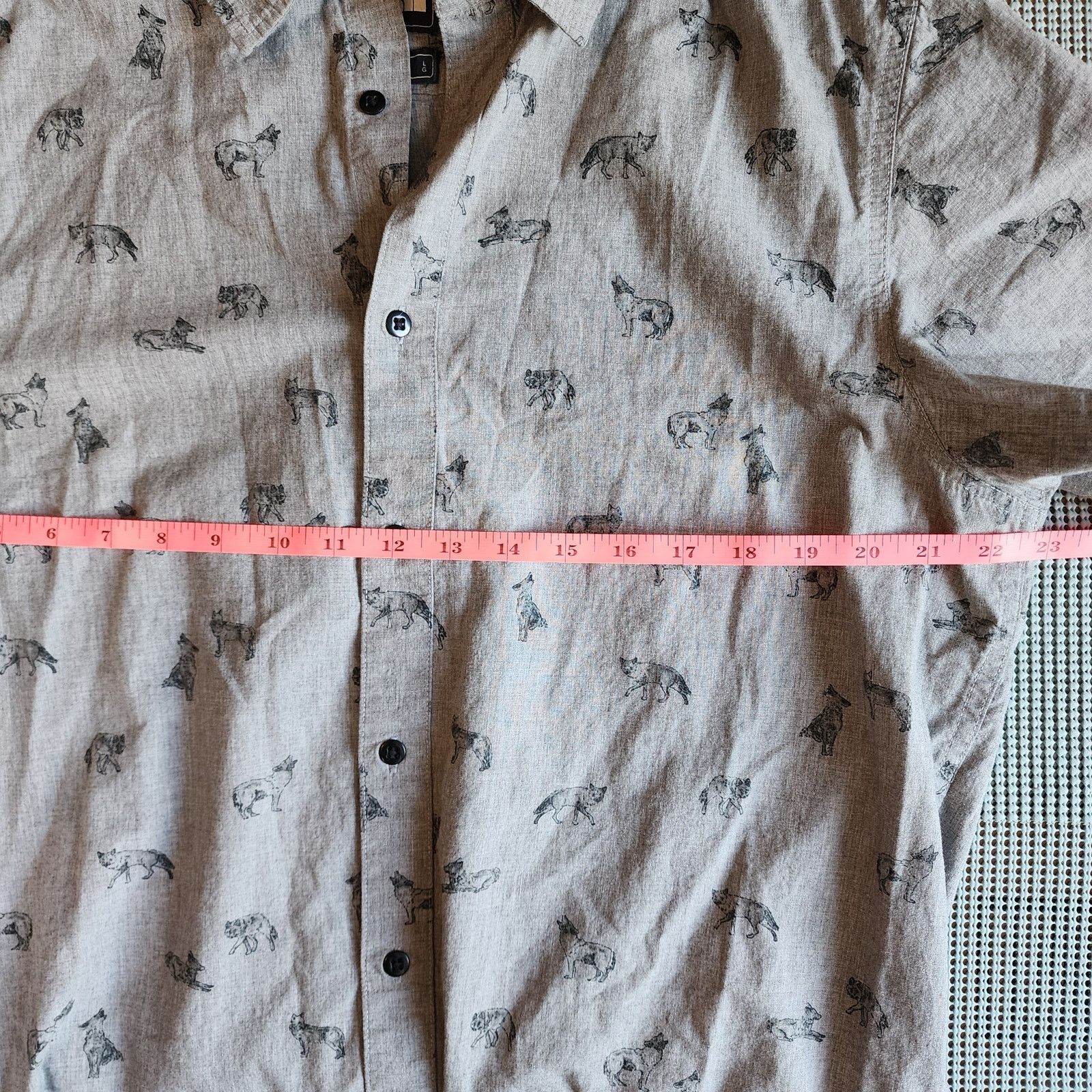 The North Face North Face Men's Large Gray Wolf Print Button-Up Size US L / EU 52-54 / 3 - 4 Thumbnail