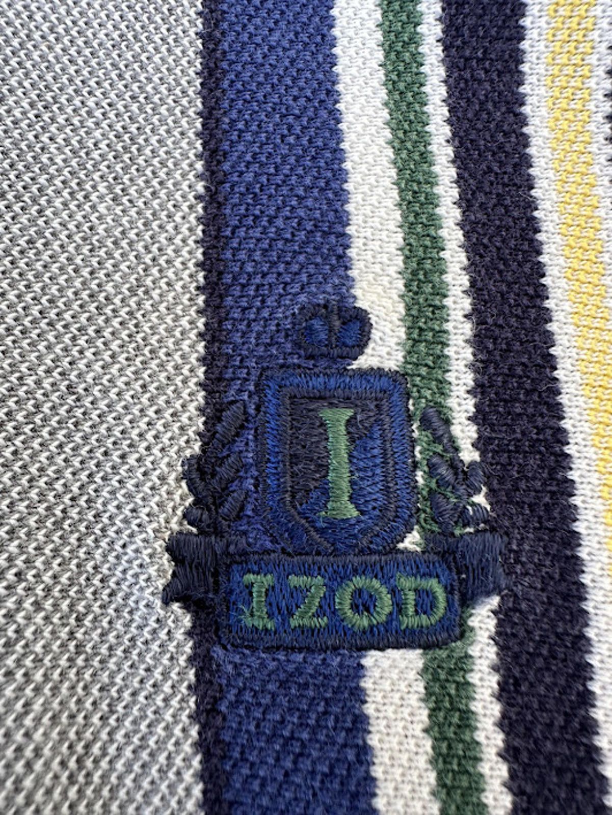 Izod Vintage IZOD Stripe Polo Shirt XL Blue Size US XL / EU 56 / 4 - 4 Thumbnail