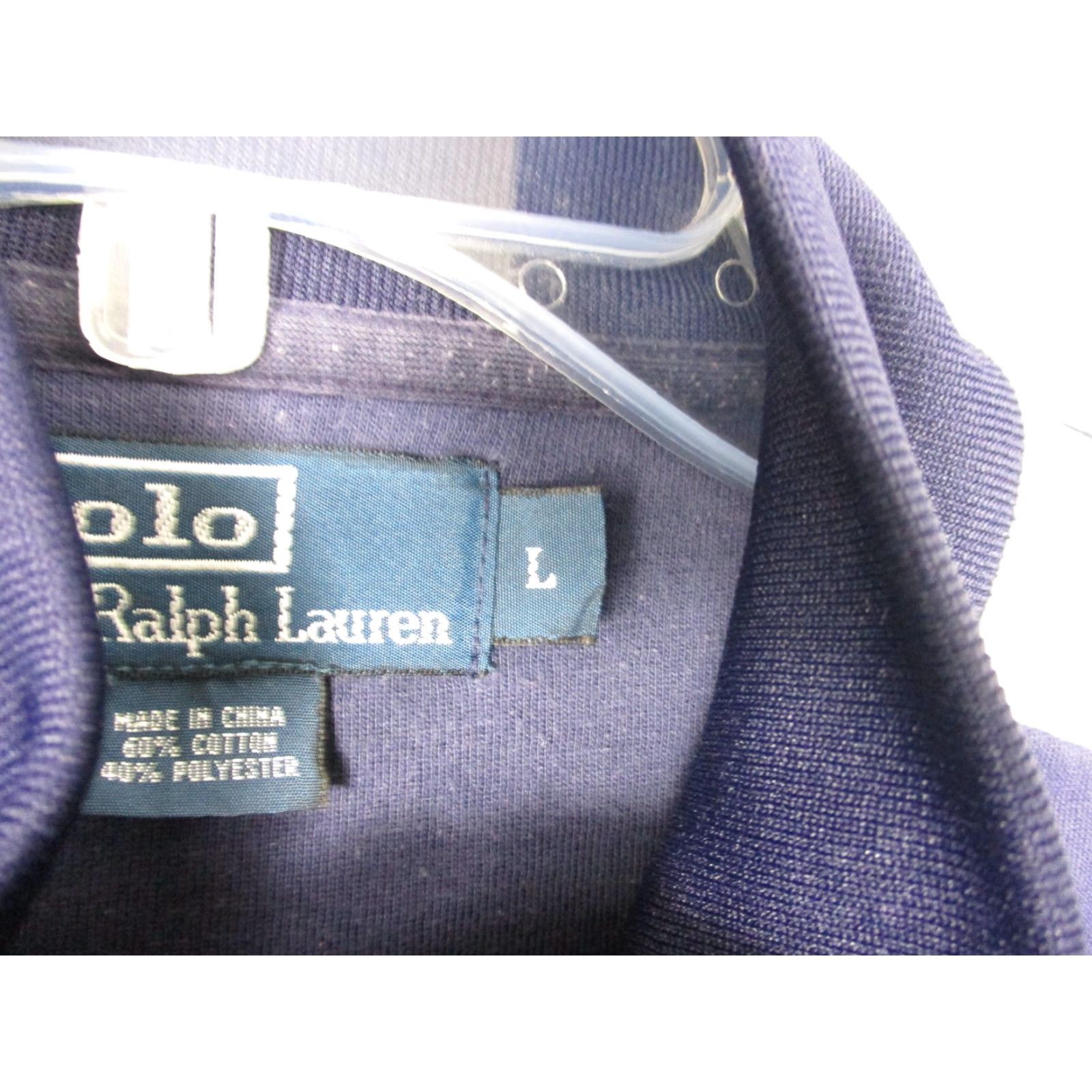 Polo Ralph Lauren Polo by Ralph Lauren Track Jacket Mens Large Blue Full Zip Striped Polo Player Logo Pocket Pockets Stand-Up Collar Size US L / EU 52-54 / 3 - 7 Thumbnail