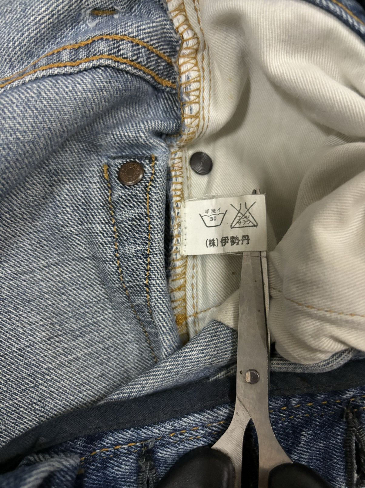 Japanese Brand Vintage Men Without A Country Selvedge Ripped Grunge Jeans Size US 29 - 23 Thumbnail