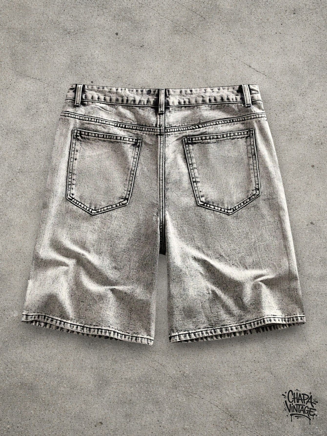 Vintage Retro washed jeans shorts Size US 32 / EU 48 - 2 Thumbnail