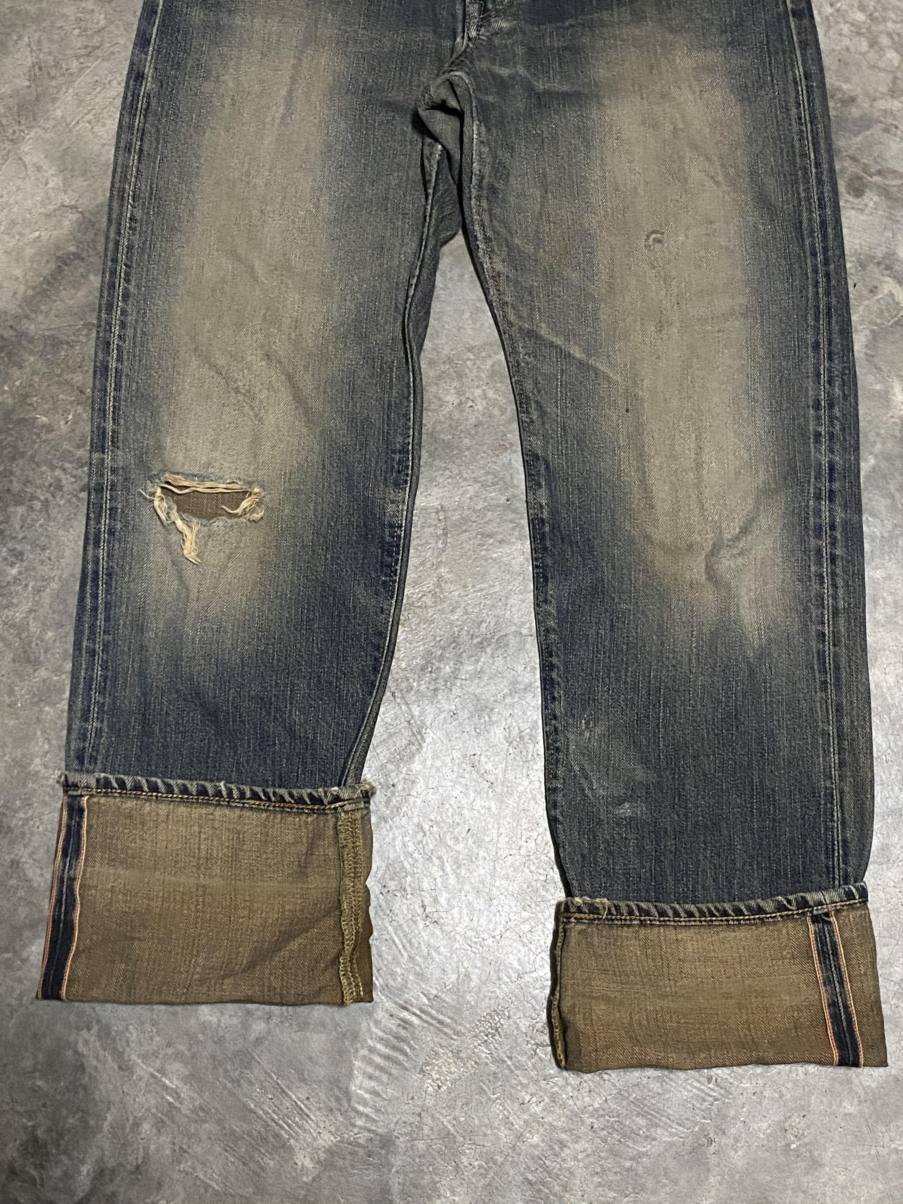 Edwin Vintage Edwin 505zx Mud Wash Selvedge Distressed Jeans Size US 32 / EU 48 - 7 Thumbnail