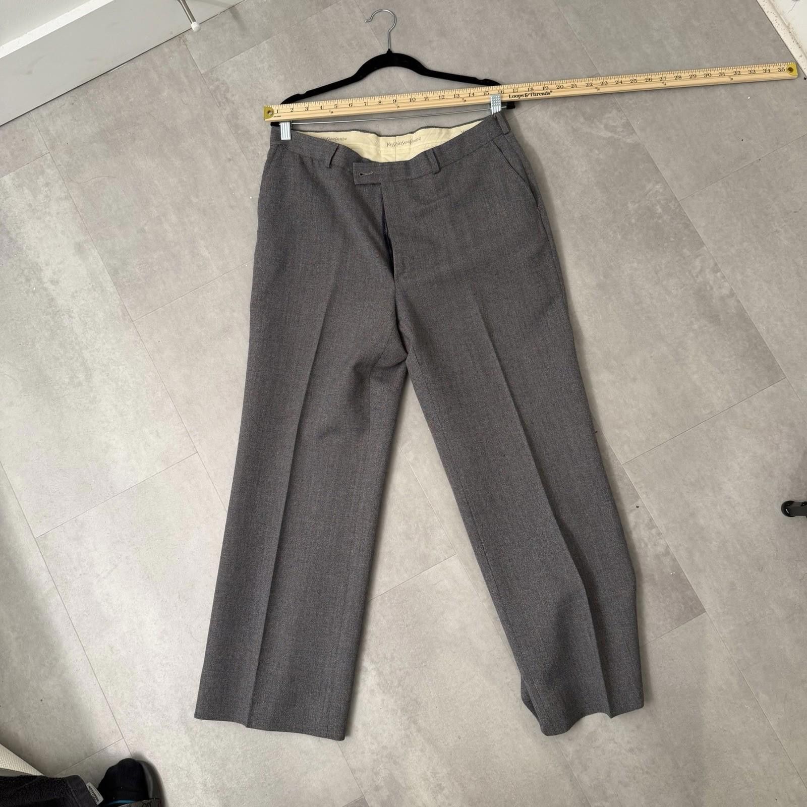 Yves Saint Laurent Yves Saint Laurent Vintage 70-80s Wool Tweed Trouser, ~32x28 Size US 32 / EU 48 - 1 Thumbnail