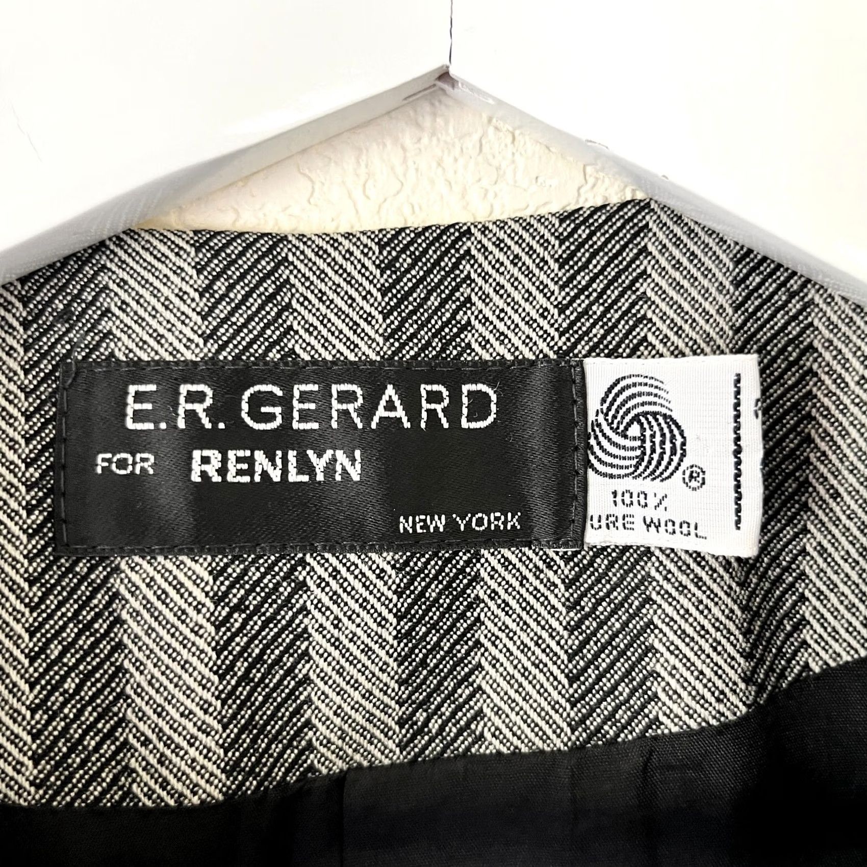 Avenue VINTAGE E.R. Gerard for Renlyn Saks Fifth Avenue Blazer Coat Striped Wool Size 8 Black Size M / US 6-8 / IT 42-44 - 4 Thumbnail