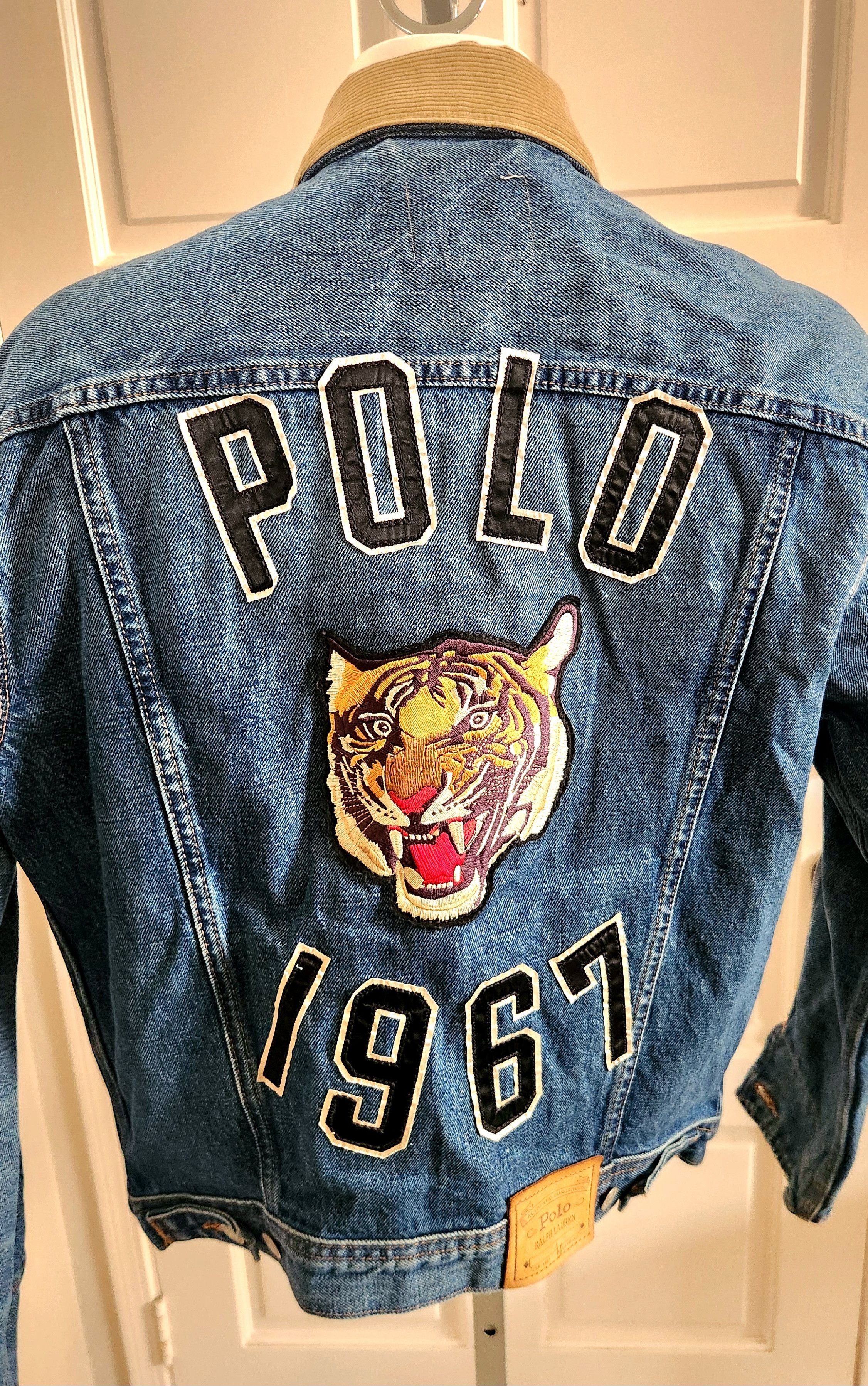 Polo Ralph Lauren Polo Ralph Lauren Tiger Patch Corduroy Collar Denim Jacket S Size US S / EU 44-46 / 1 - 1 Thumbnail