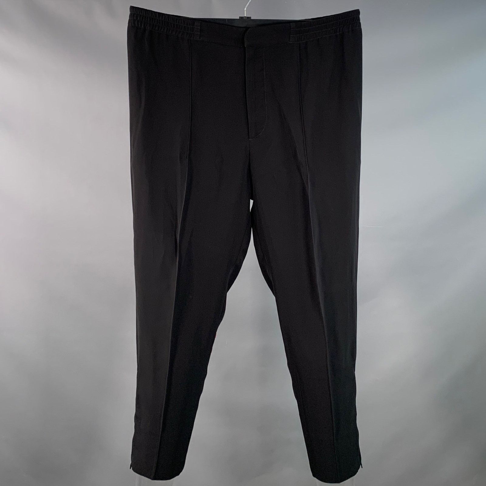 Alexander McQueen ALEXANDER MCQUEEN Black Red Stripe Viscose Casual Pants Size US 38 / EU 54 - 1 Thumbnail