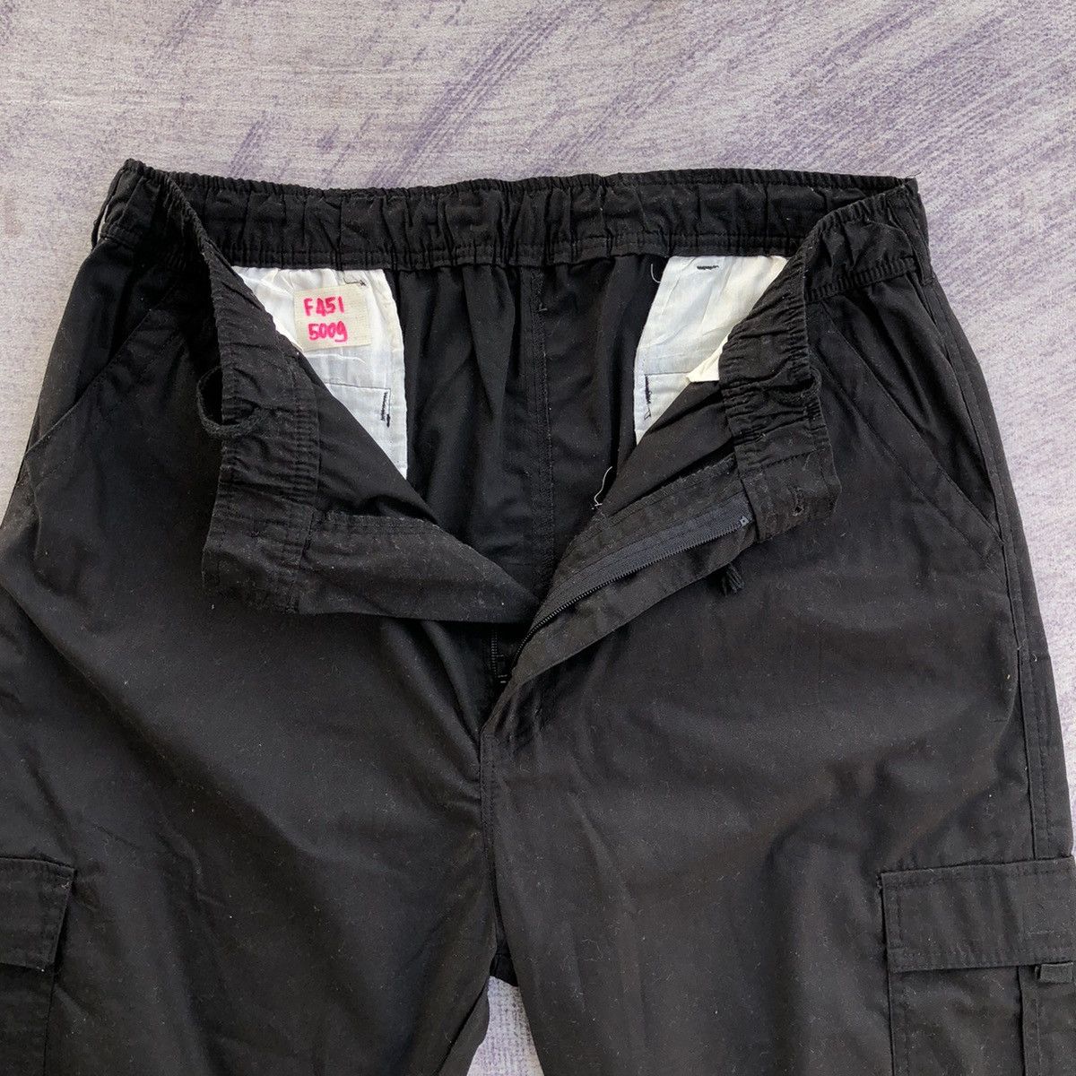 Vintage Japanese Cargo Pants Baggie All black Tactical With 6 pocket Size US 35 - 4 Thumbnail