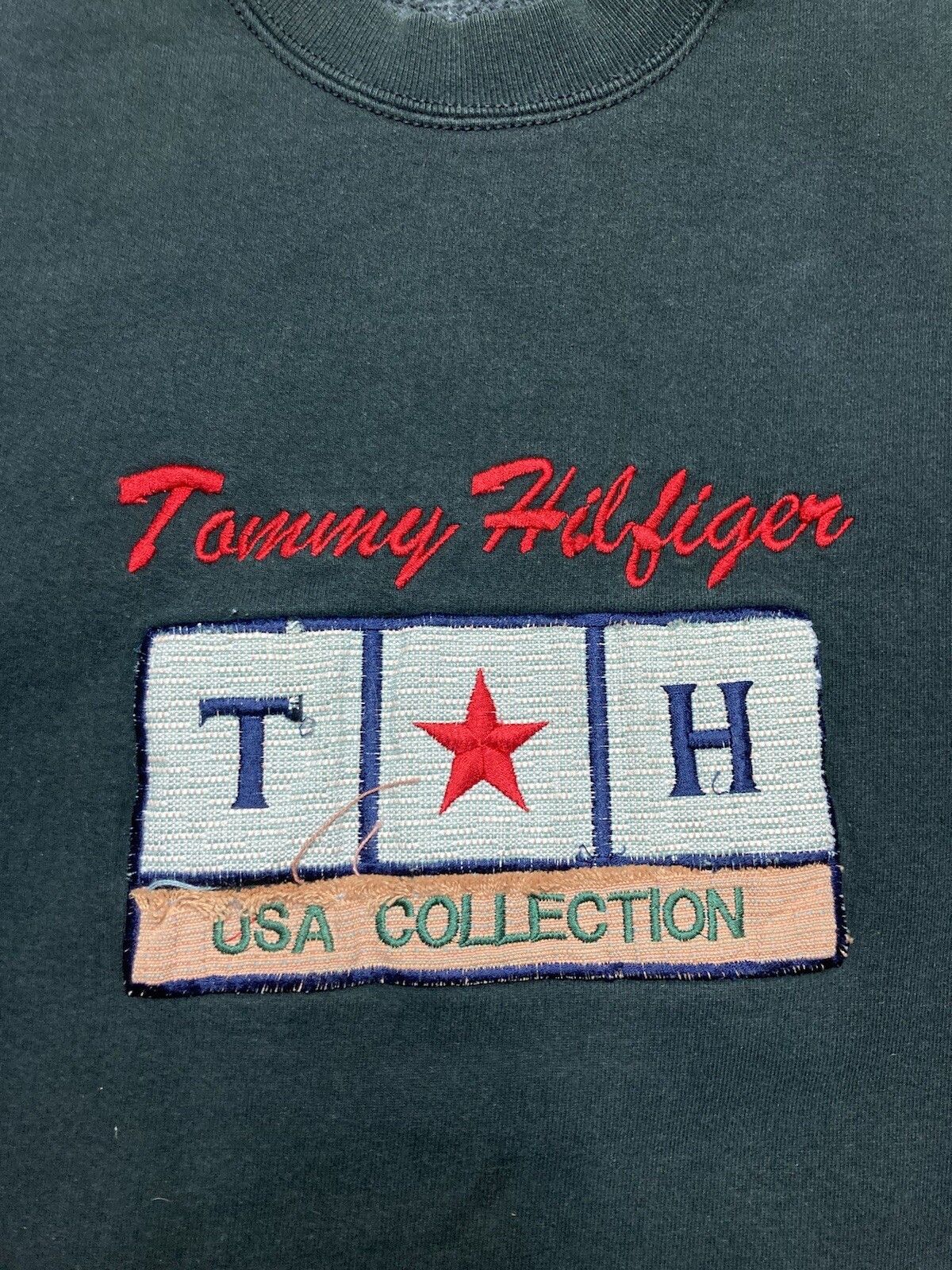 Tommy Hilfiger × Vintage 90s sweatshirt Tommy Hilfiger sweater pullover XL Size US XL / EU 56 / 4 - 2 Thumbnail