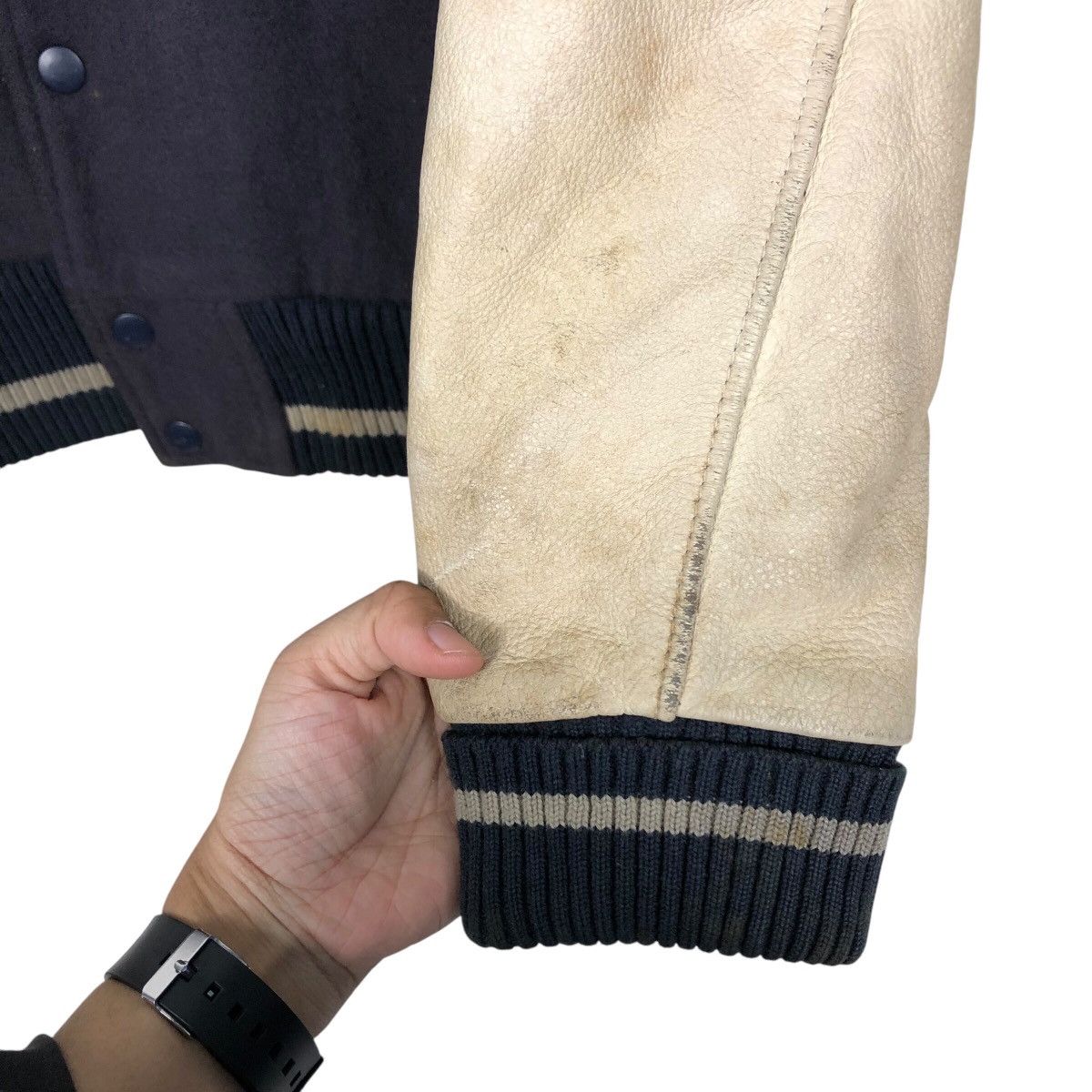 Japanese Brand 📌Vintage Varsity Bomber Jacket Mens Bigi Issey Miyake Size US M / EU 48-50 / 2 - 20 Thumbnail