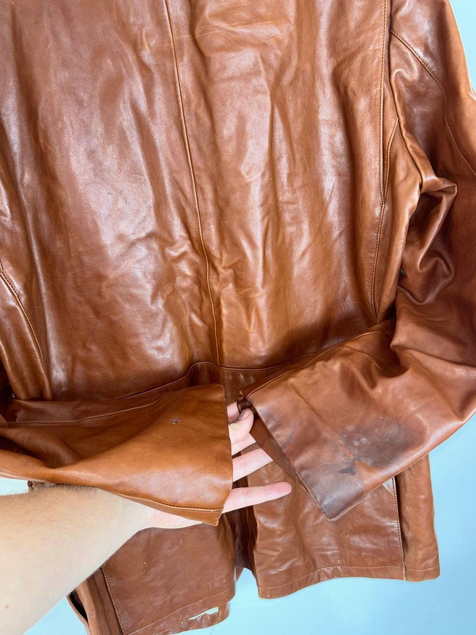 Loro Piana Loro Piana Leather Coat Jacket Size US XXL / EU 58 / 5 - 12 Thumbnail