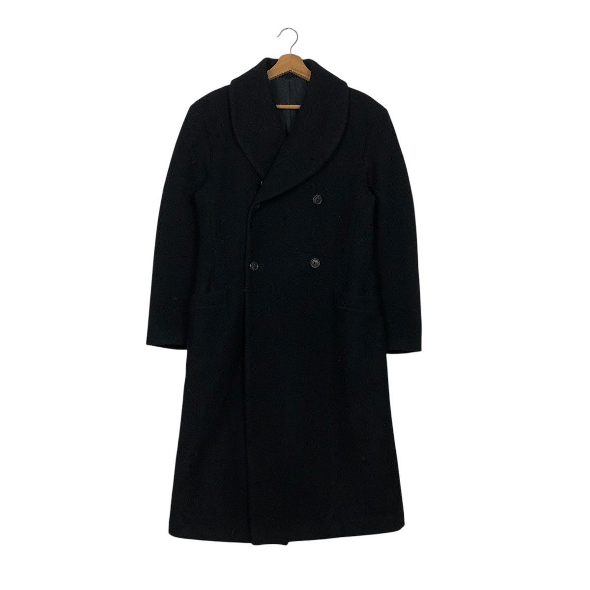 Yohji Yamamoto 🔥ICONIC BLACK Y’S YOHJI YAMAMOTO LONG JACKET DOUBLE BREAST Size M / US 6-8 / IT 42-44 - 3 Thumbnail