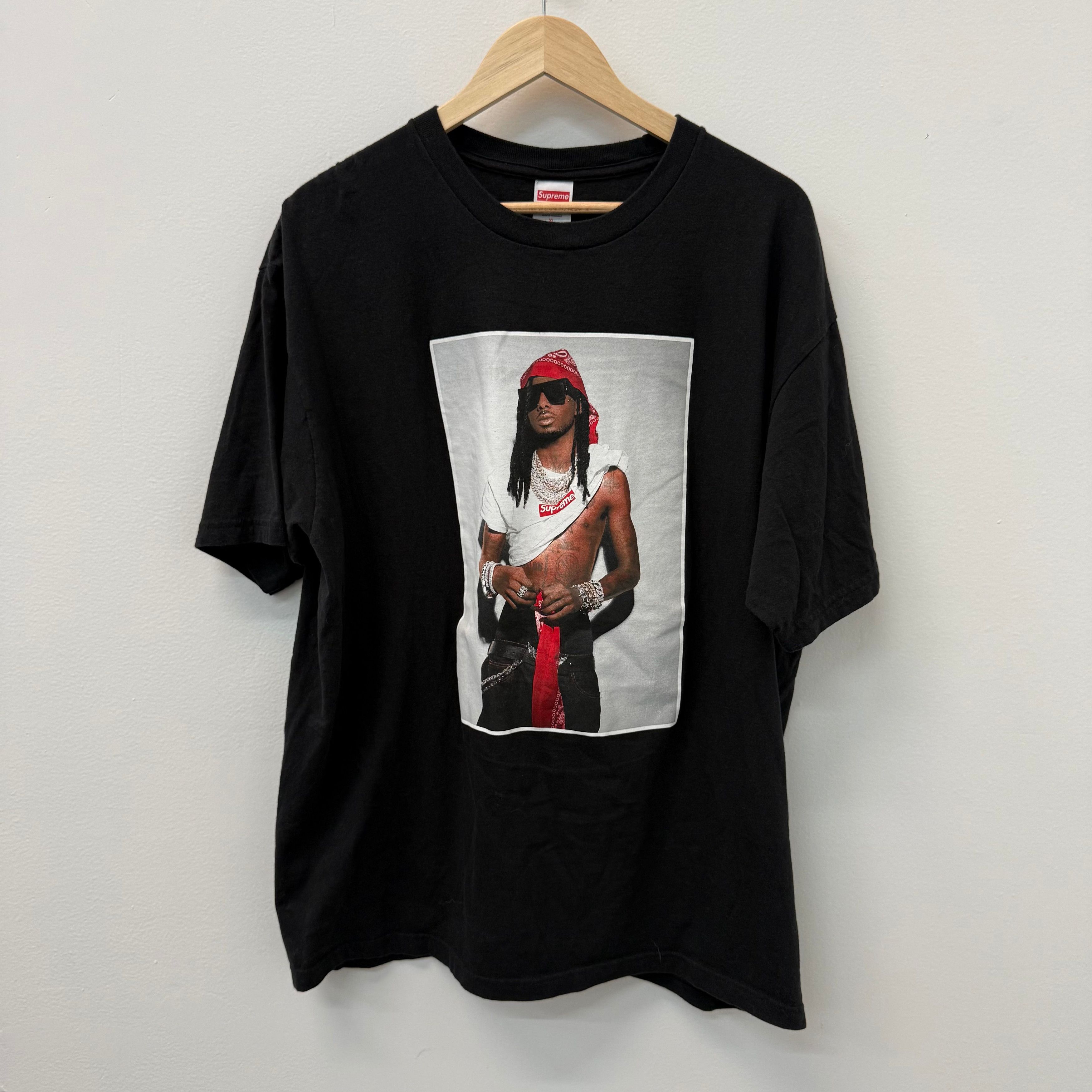 Number (N)ine × Supreme Supreme Number Nine Shut Up Tee Black Size