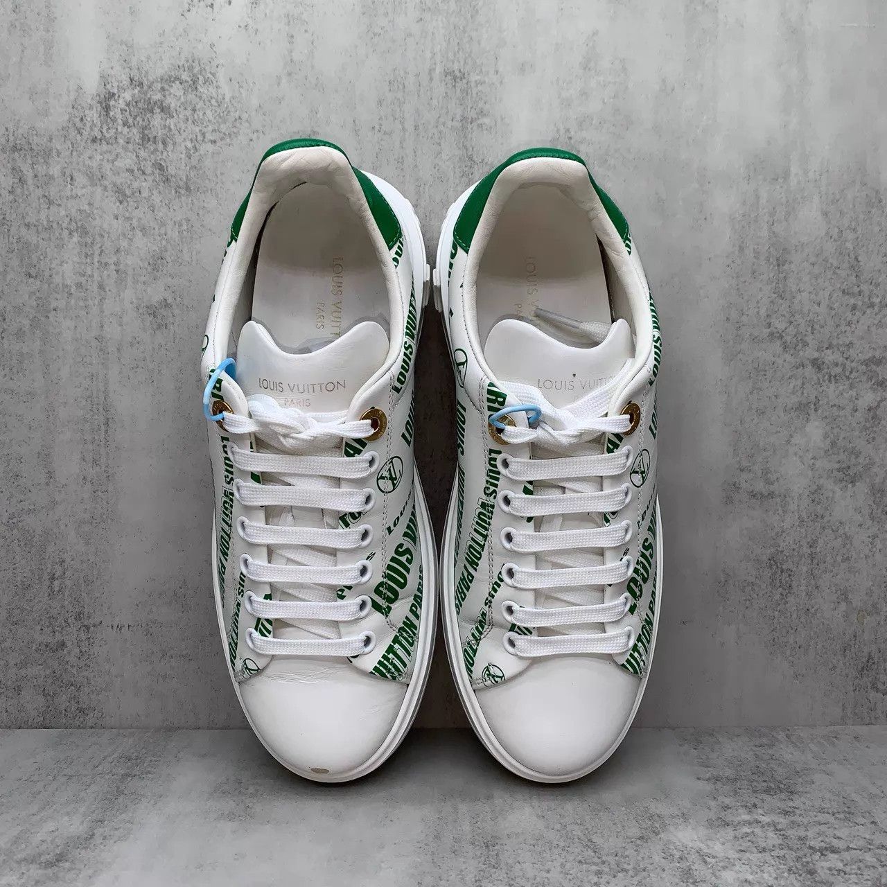 Louis Vuitton LV Time Out white print 37w 95 new JZ1113 sneakers Size US 6.5 / IT 36.5 - 6 Thumbnail