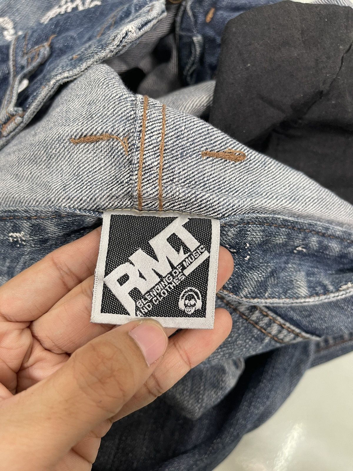 Japanese Brand RIMASTER RIPPED DENIM JEANS Size US 30 / EU 46 - 18 Thumbnail