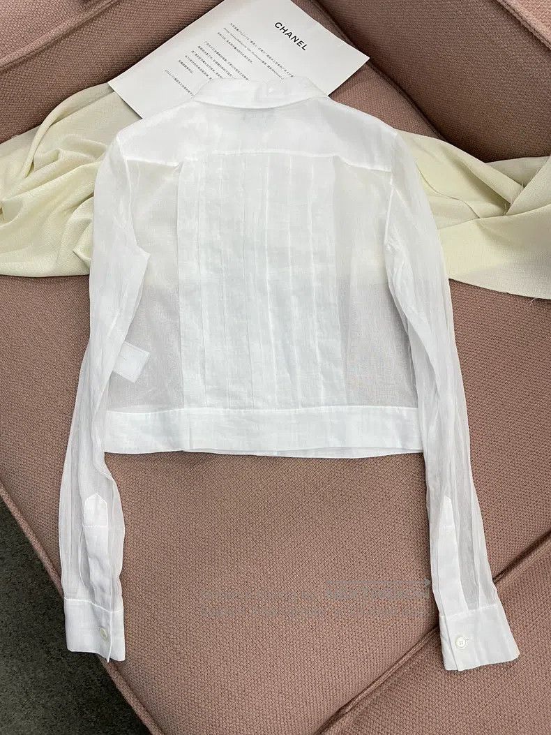 Chanel Chanel White shirt with long sleeves Size XS / US 0-2 / IT 36-38 - 3 Thumbnail