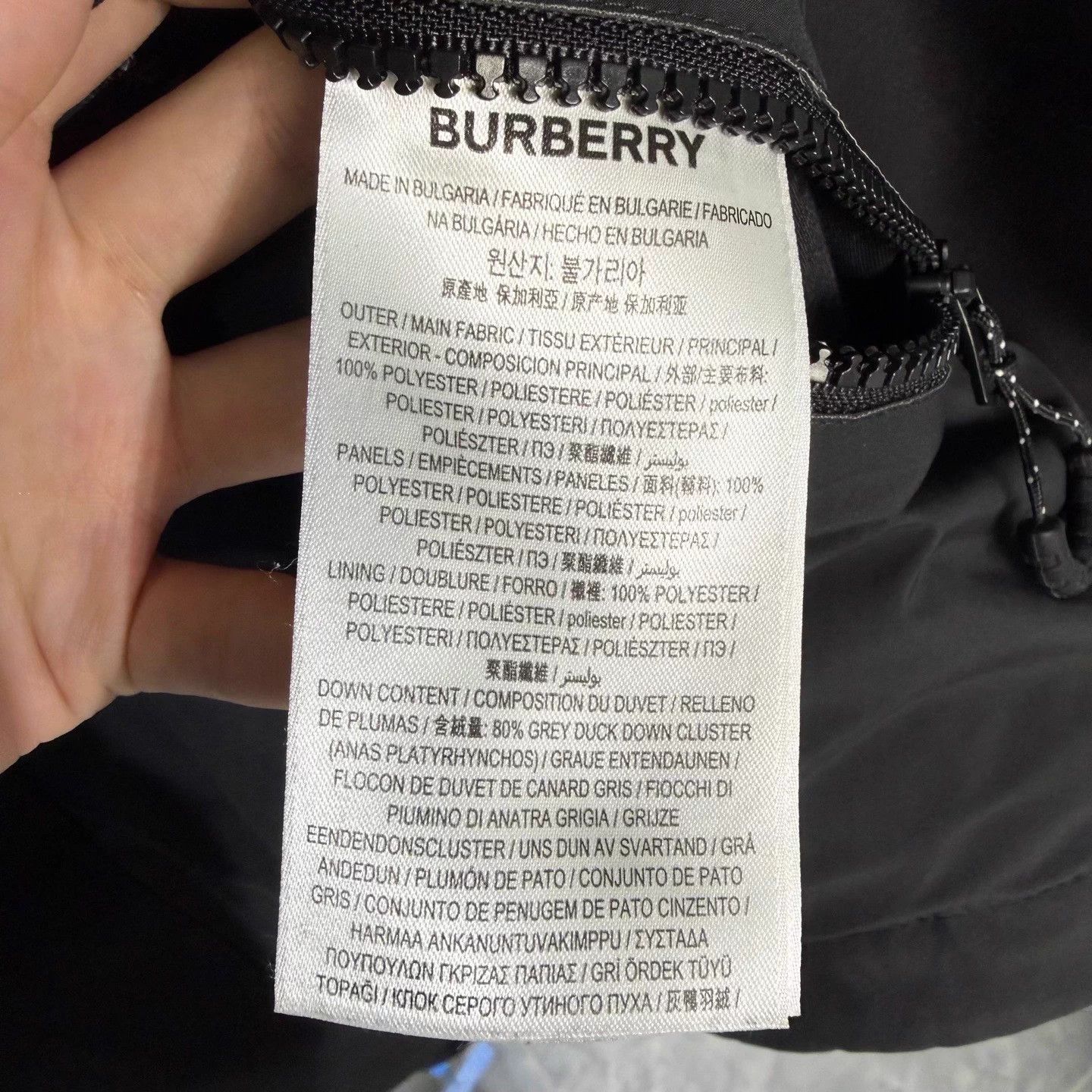 Burberry Burberry Black Down Jacket M Logo Print Hooded Size US M / EU 48-50 / 2 - 4 Thumbnail