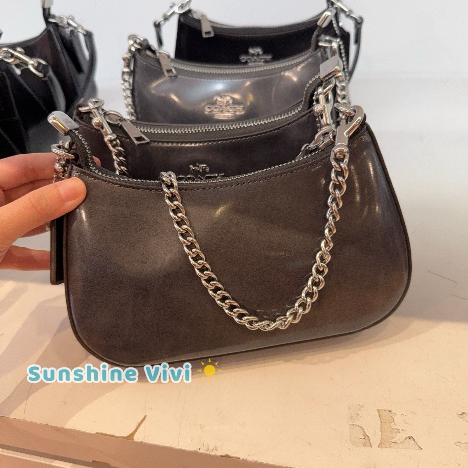 Coach NWT Coach Teri Mini Crossbody Bag CCE83 Silver METALLIC Size ONE SIZE - 5 Thumbnail