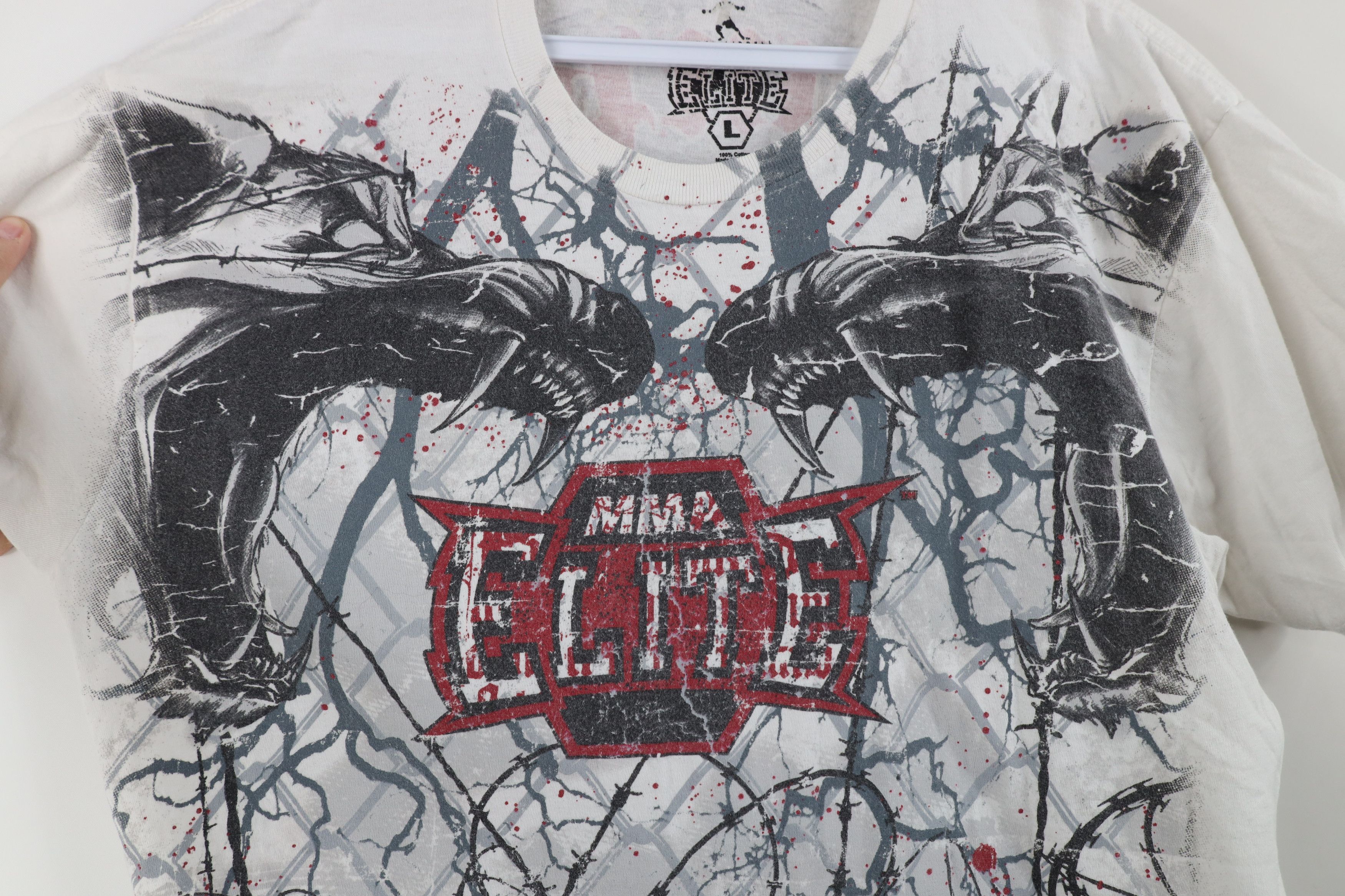 Vintage Vintage Y2K MMA UFC Rampage Jackson Fighting T-Shirt White Size US L / EU 52-54 / 3 - 4 Thumbnail