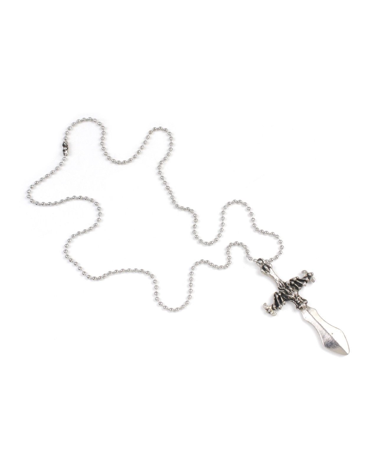 Vintage 2000S JAPANESE MADE DRAGON SWORD SILVER-TONE NECKLACE Size ONE SIZE - 2 Thumbnail
