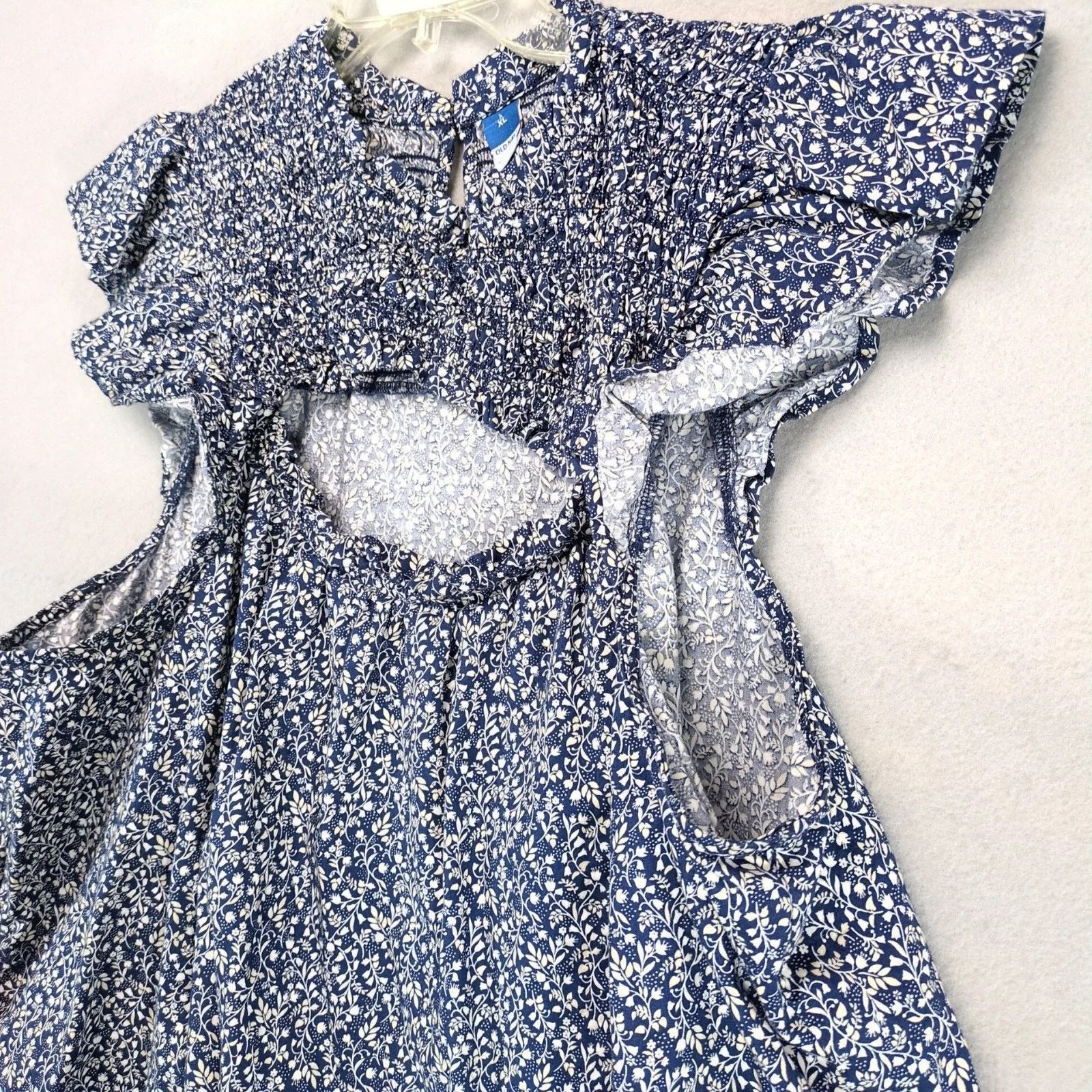 Old Navy Old Navy Ditsy Floral Tiered Dress XL Smocked Cutout Front Size XL / US 12-14 / IT 48-50 - 9 Thumbnail