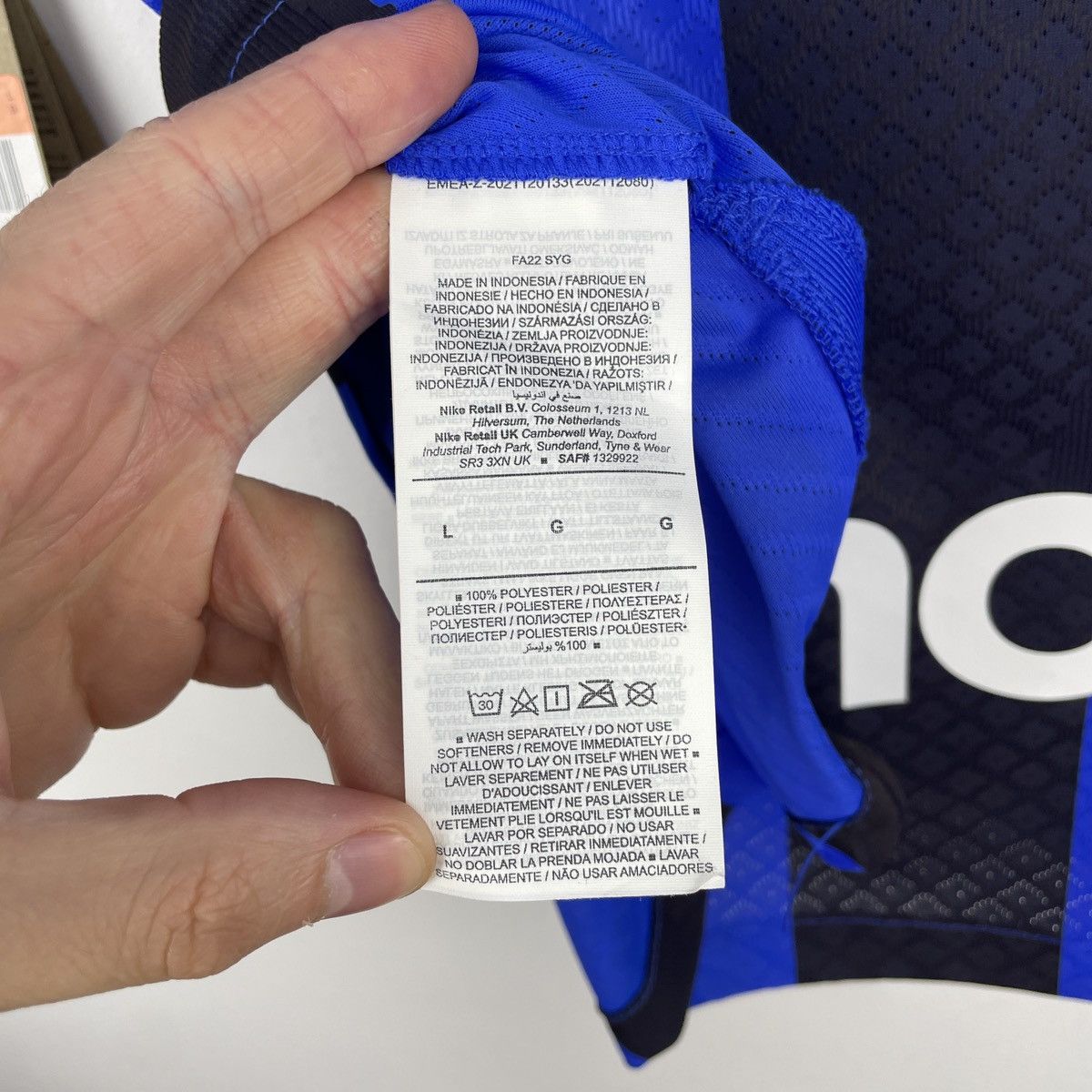 Nike Inter Milan Authentic Nike Dri-Fit ADV Home Jersey 2022/2023 Size US L / EU 52-54 / 3 - 12 Thumbnail