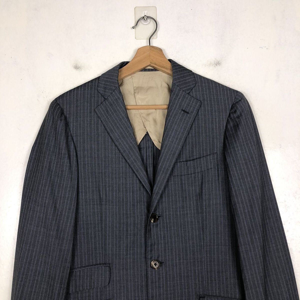 Designer 📌DOUBLE BREAST COATS STRIPED SHIPS LORO PIANA Size US S / EU 44-46 / 1 - 4 Thumbnail