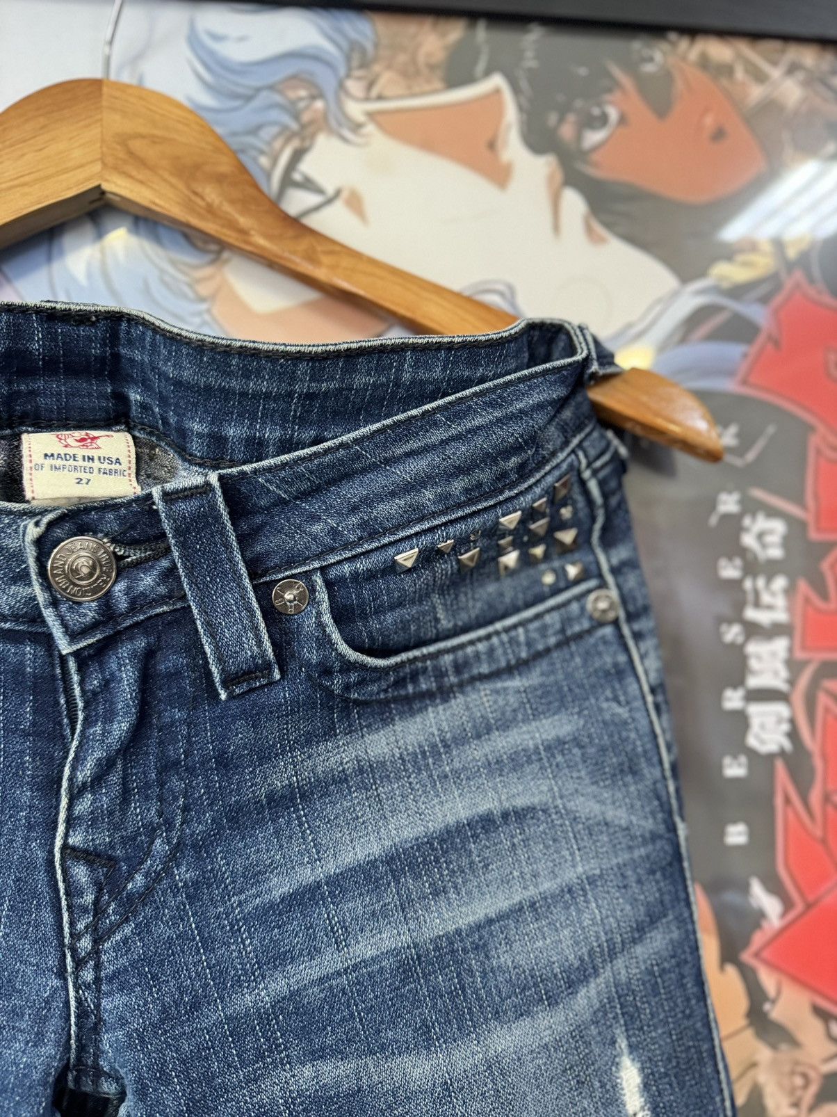 True Religion Rare True Religion stitched Jeans Size 27 Japanesse BIG T Size 27" / US 4 / IT 40 - 5 Thumbnail