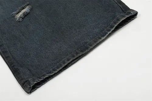VIBE Men's street trend washed distressed ripped patch jeans Size US 34 / EU 50 - 6 Thumbnail