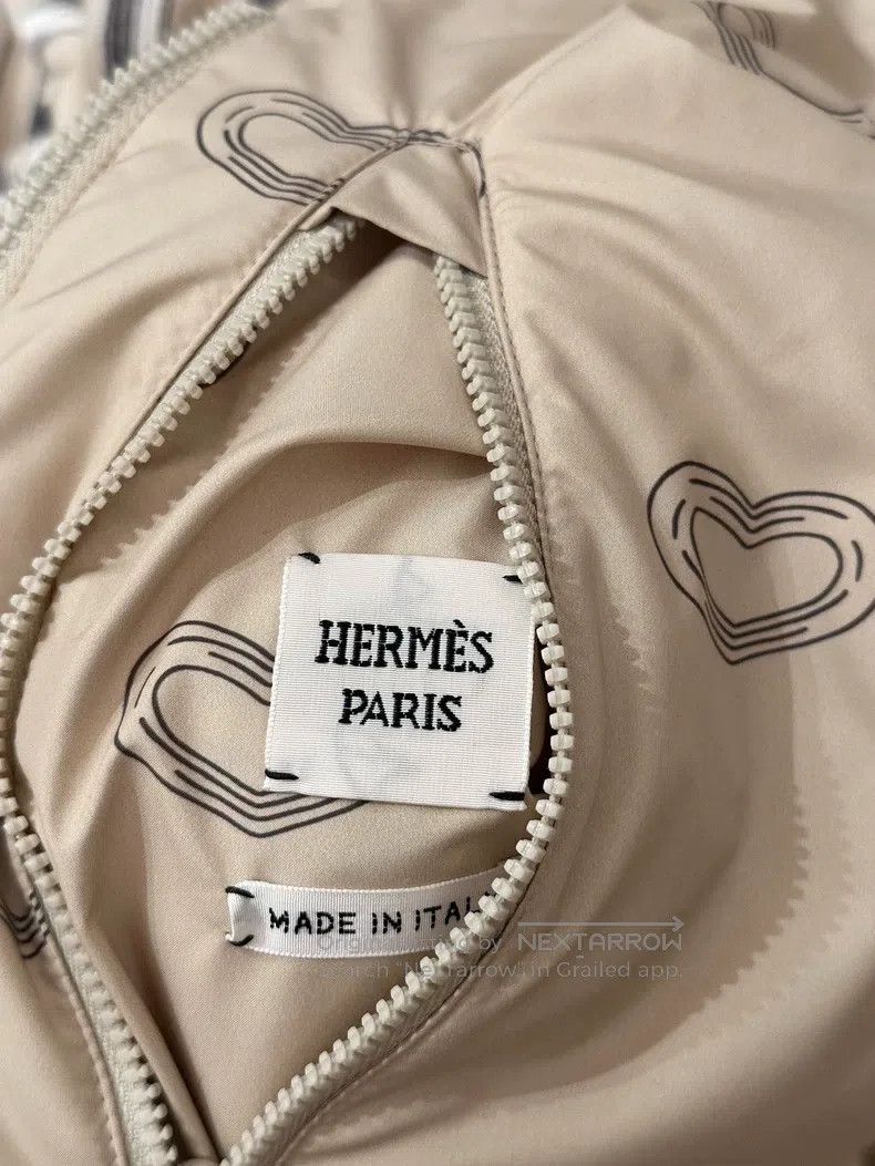 Hermes Hermes Double-faced short winter down coat, terracotta bei Size S / US 4 / IT 40 - 7 Thumbnail
