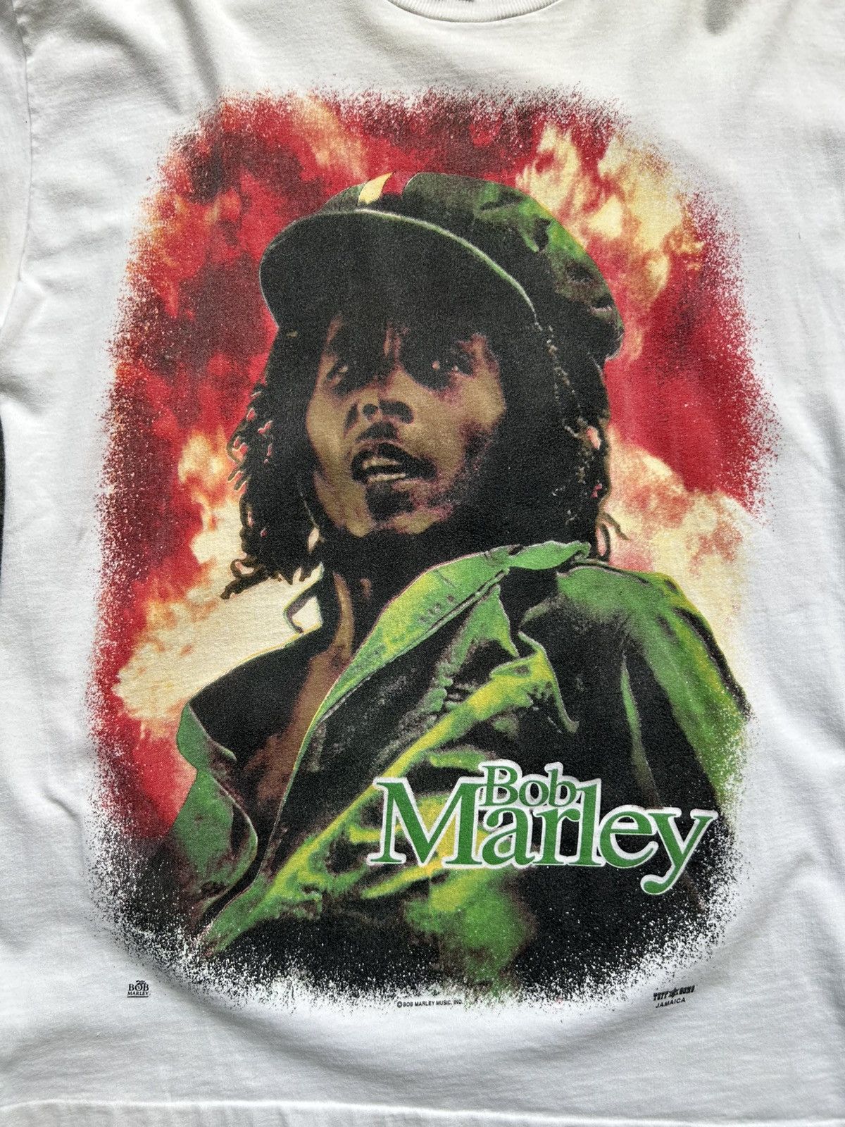 Vintage Vintage 1990s Bob Marley Tuffgong Reggae Single Stitch Tee Size US XL / EU 56 / 4 - 4 Thumbnail