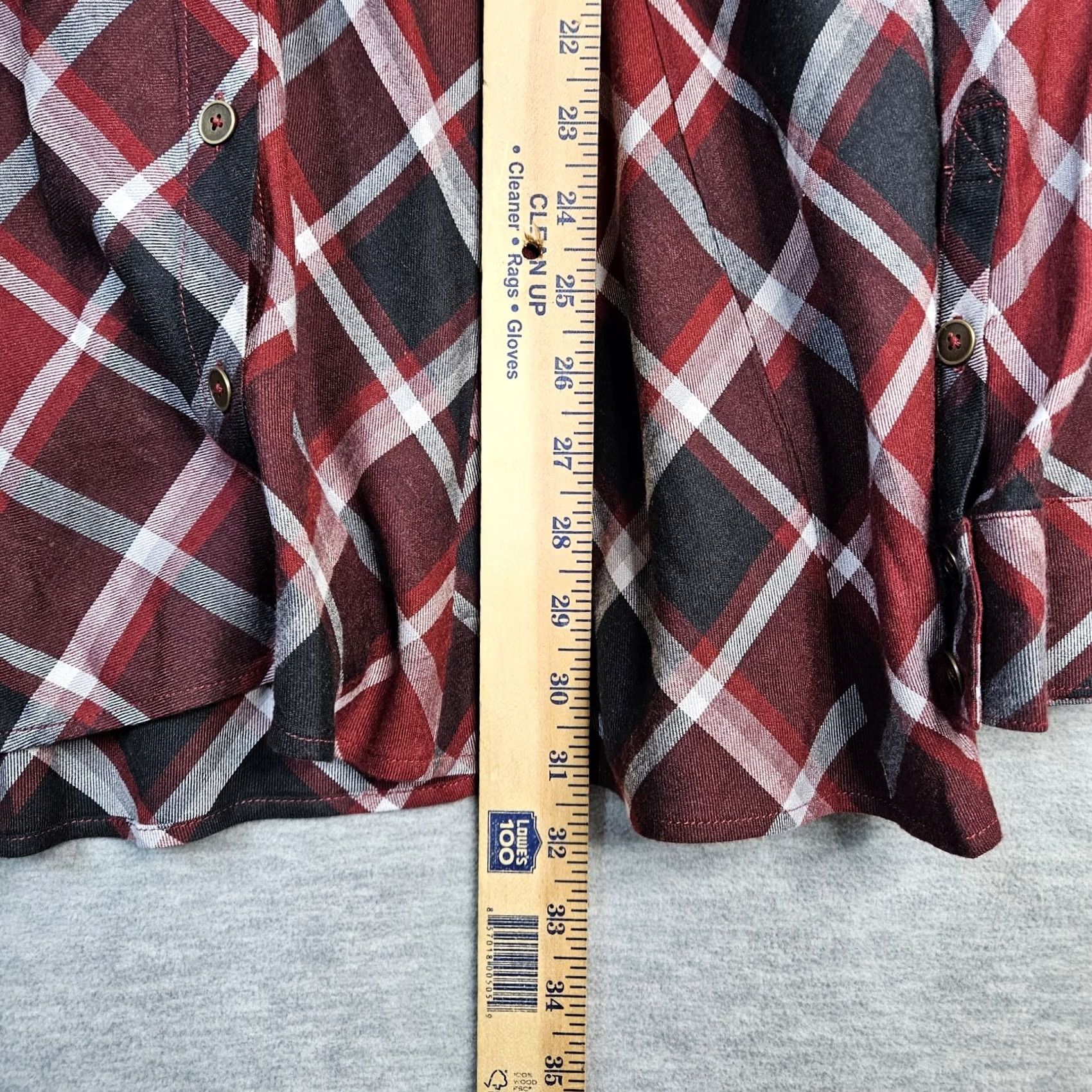 Soft Surroundings Soft Surroundings Button-Up Tunic Shirt 1X Plaid Multicolor Short Sleeve Womens V-Neck Fall Spring Summer Winter Size XL / US 12-14 / IT 48-50 - 7 Thumbnail