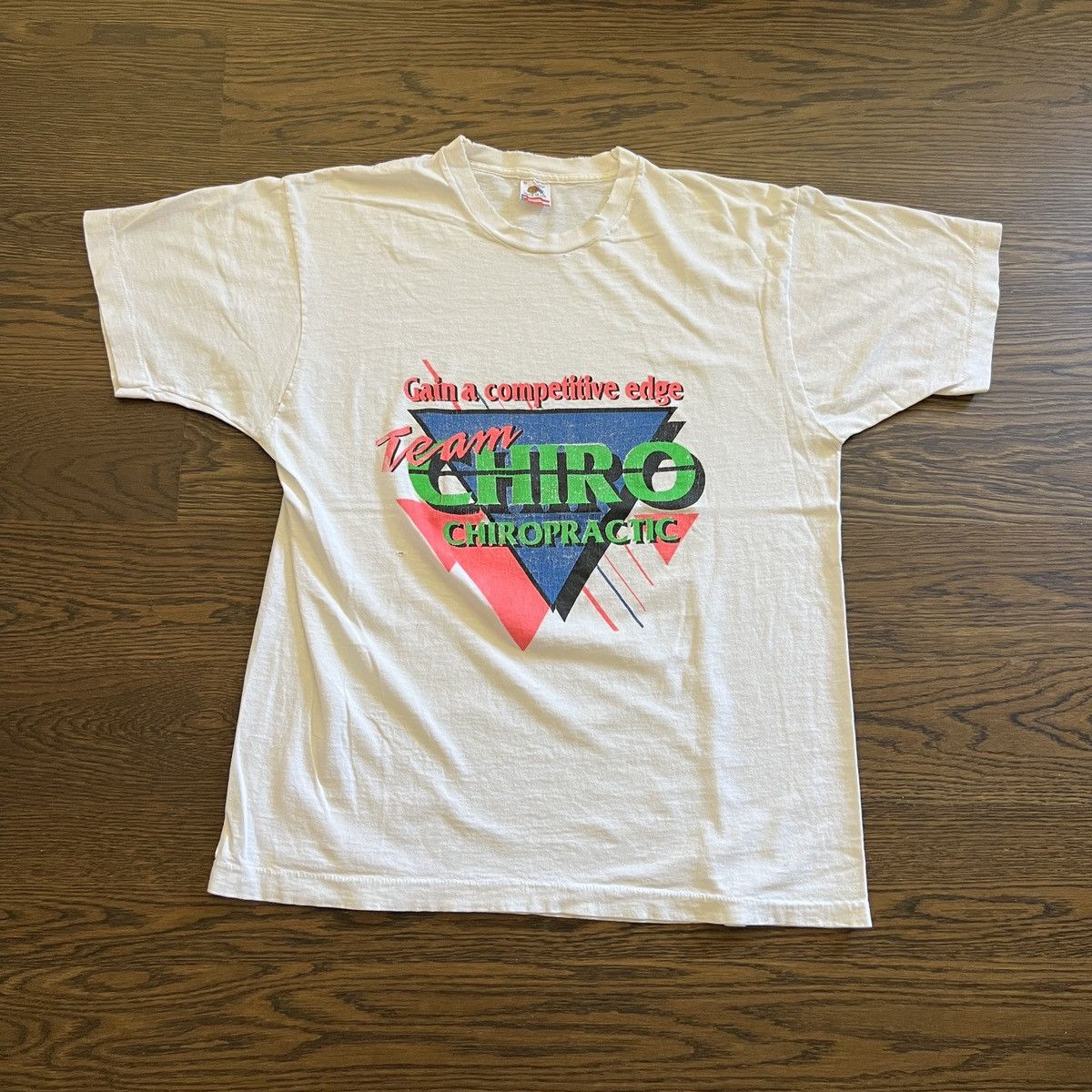 Vintage Vintage 90s Team Chiro Chiropractic single stitch shirt Size US XL / EU 56 / 4 - 1 Thumbnail