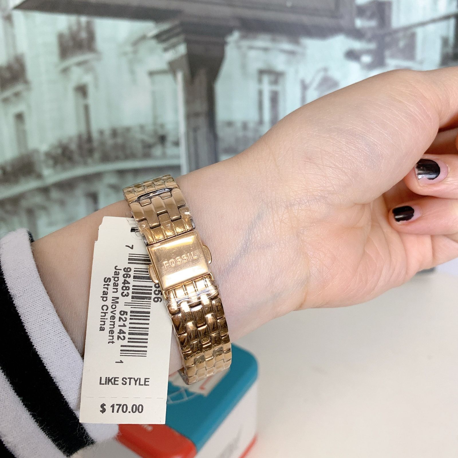 Fossil Fossil BQ3656 Reid Three-Hand Rose Gold-Tone Stainless Steel Size ONE SIZE - 5 Thumbnail