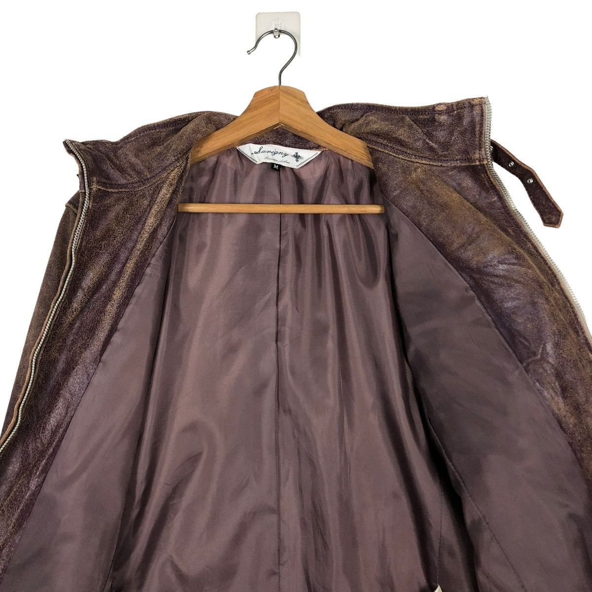 Japanese Brand 🔥VINTAGE SOFT LEATHER BIKER JACKET SANKO ISSEY MIYAKE Size US M / EU 48-50 / 2 - 14 Thumbnail