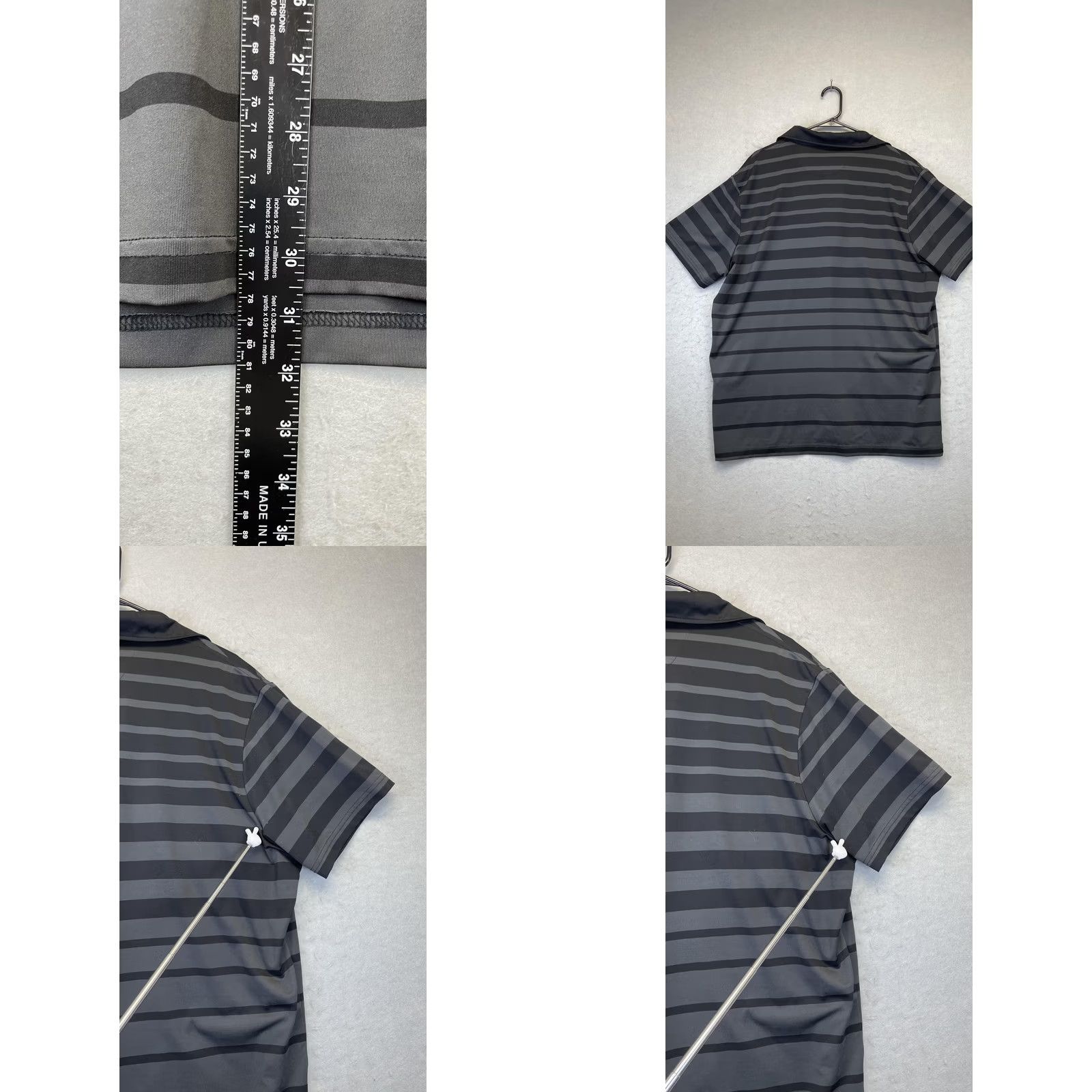 Cremieux Cremieux Polo Shirt Mens XL Black Gray Striped Short Sleeve Performance Golf Size US XL / EU 56 / 4 - 8 Thumbnail