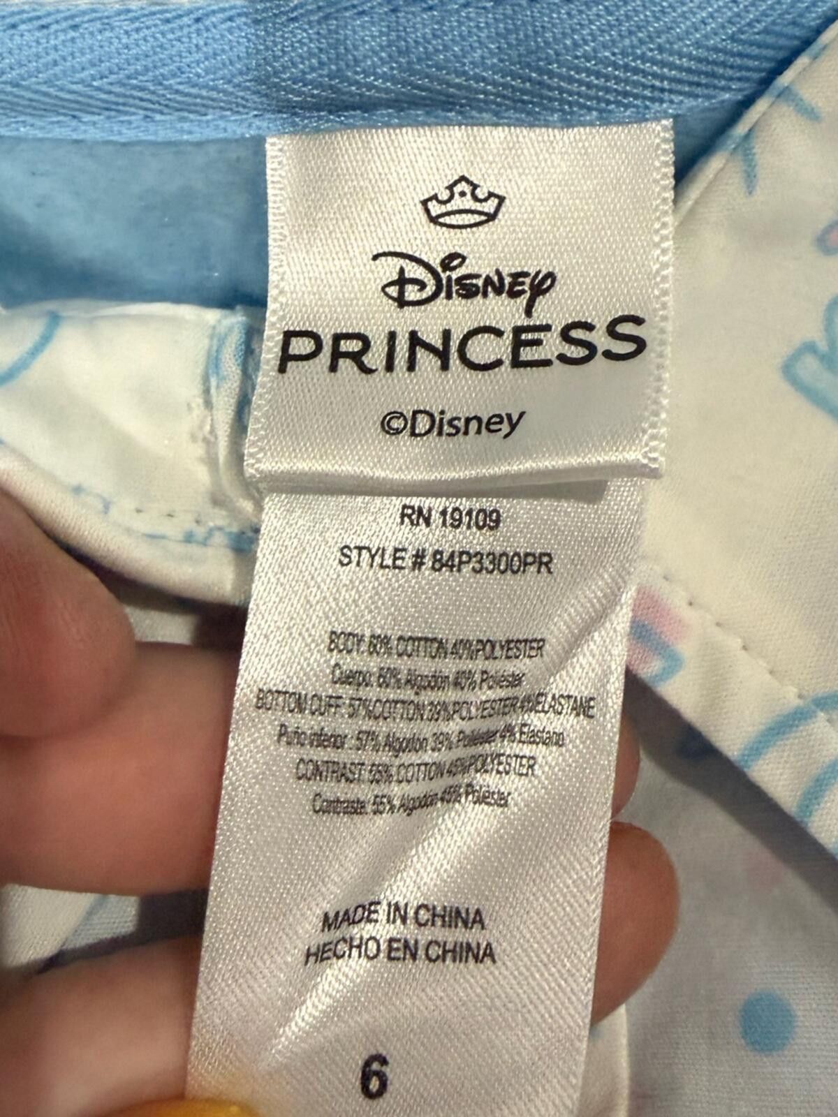 Disney Disney Cinderella Light Blue Pajama set Size ONE SIZE - 4 Thumbnail