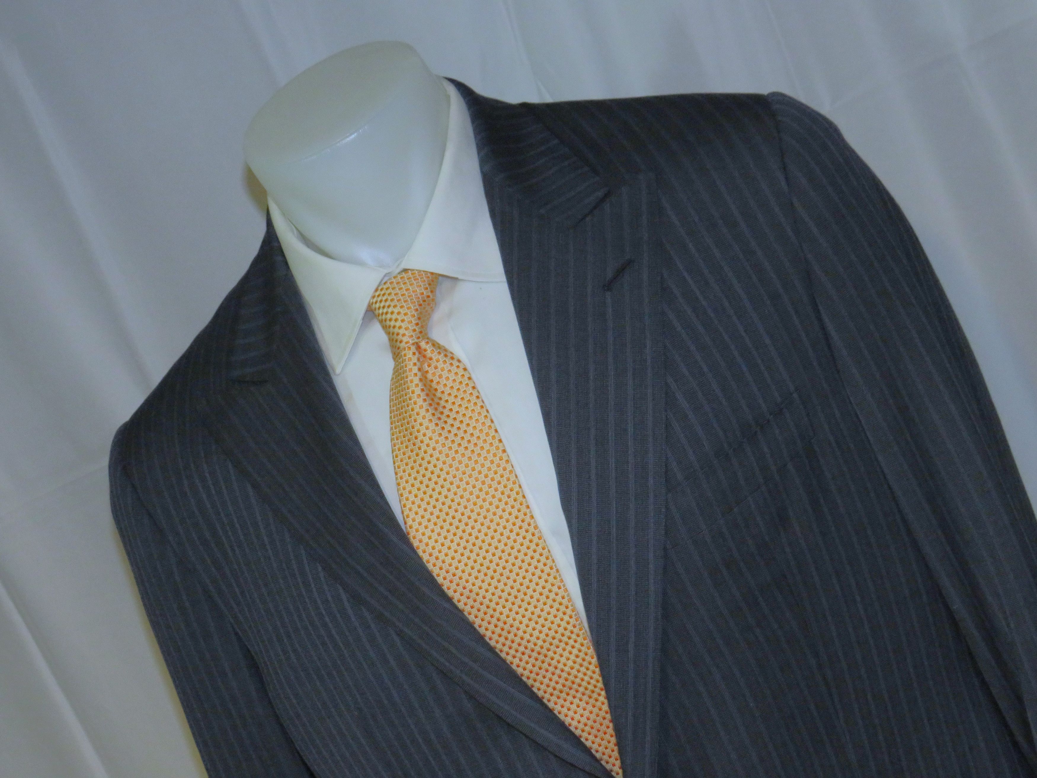 Other Marcello Vero x D’avenza Cashmere Blue Stripe Suit 43R Size 42R - 6 Thumbnail