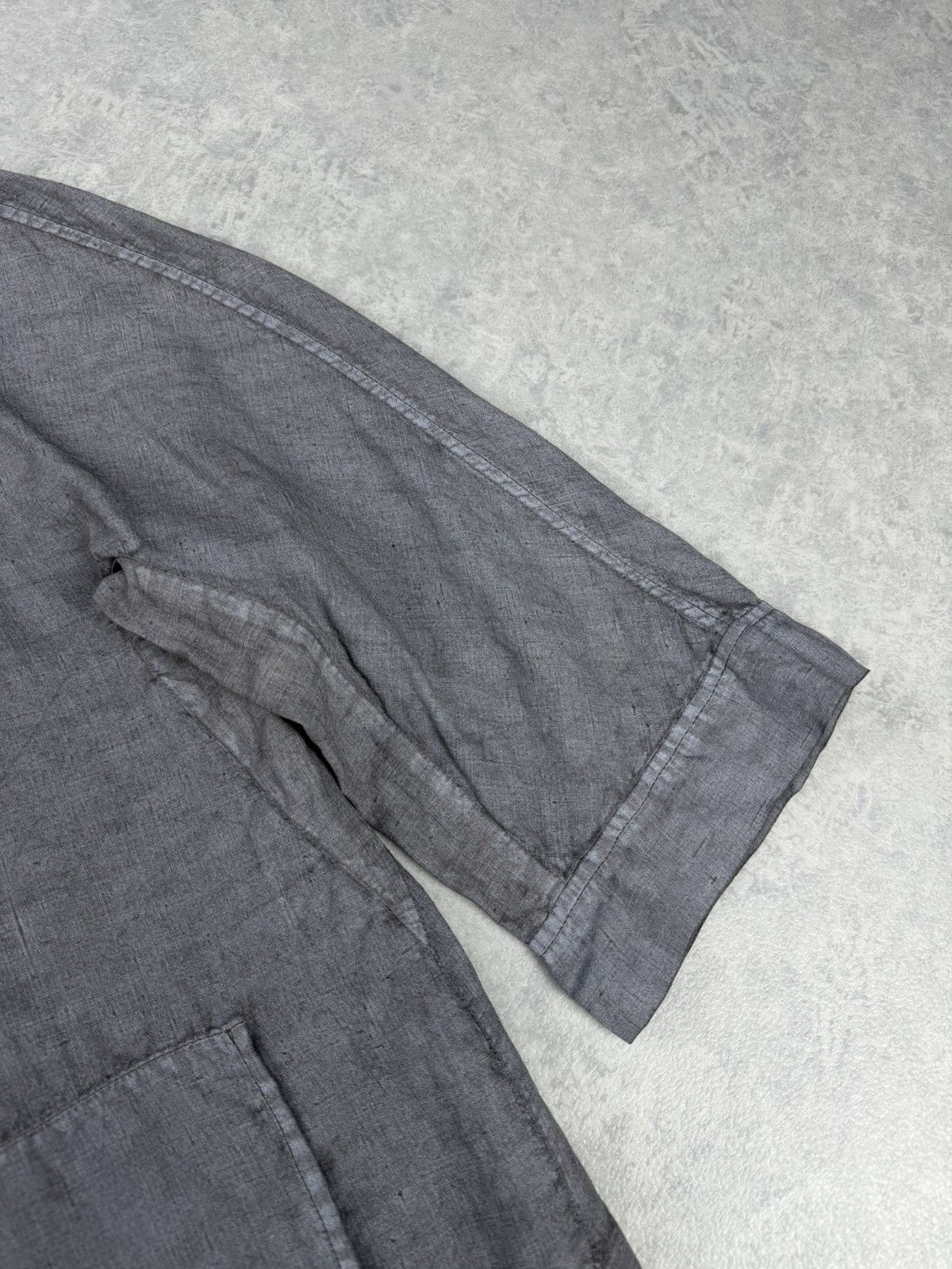 OSKA OSKA Gray Linen Shirt 3/4 Sleeve Relaxed Fit Size 3 Size L / US 10 / IT 46 - 7 Thumbnail