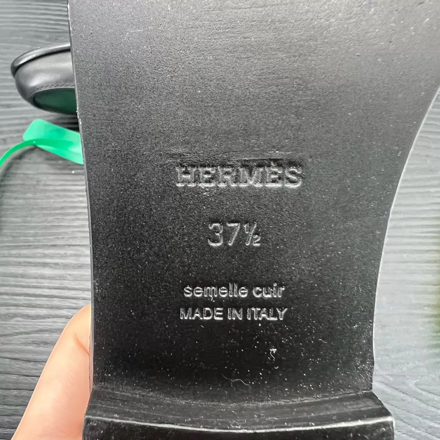 Hermes Hermès Lota Mule Black 37.5 Mint with Box Size US 7 / IT 37 - 8 Thumbnail