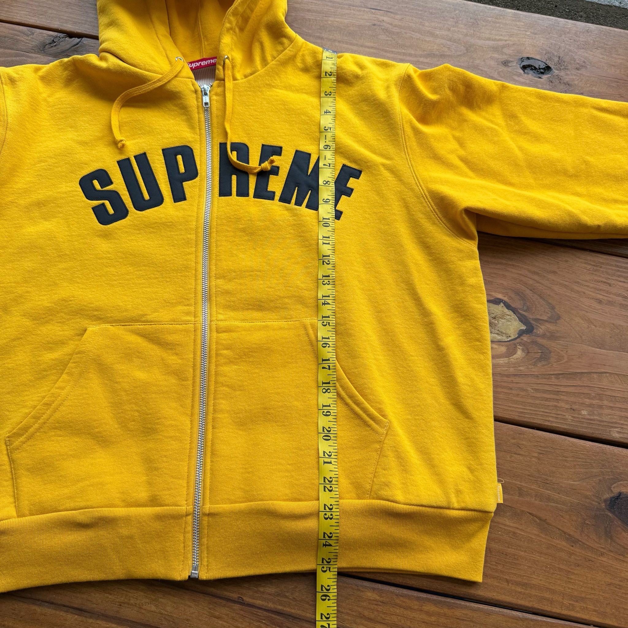 Supreme Supreme Arc Thermal Lined Zip Up Hooded Sweatshirt 'Yellow' Size US M / EU 48-50 / 2 - 8 Thumbnail