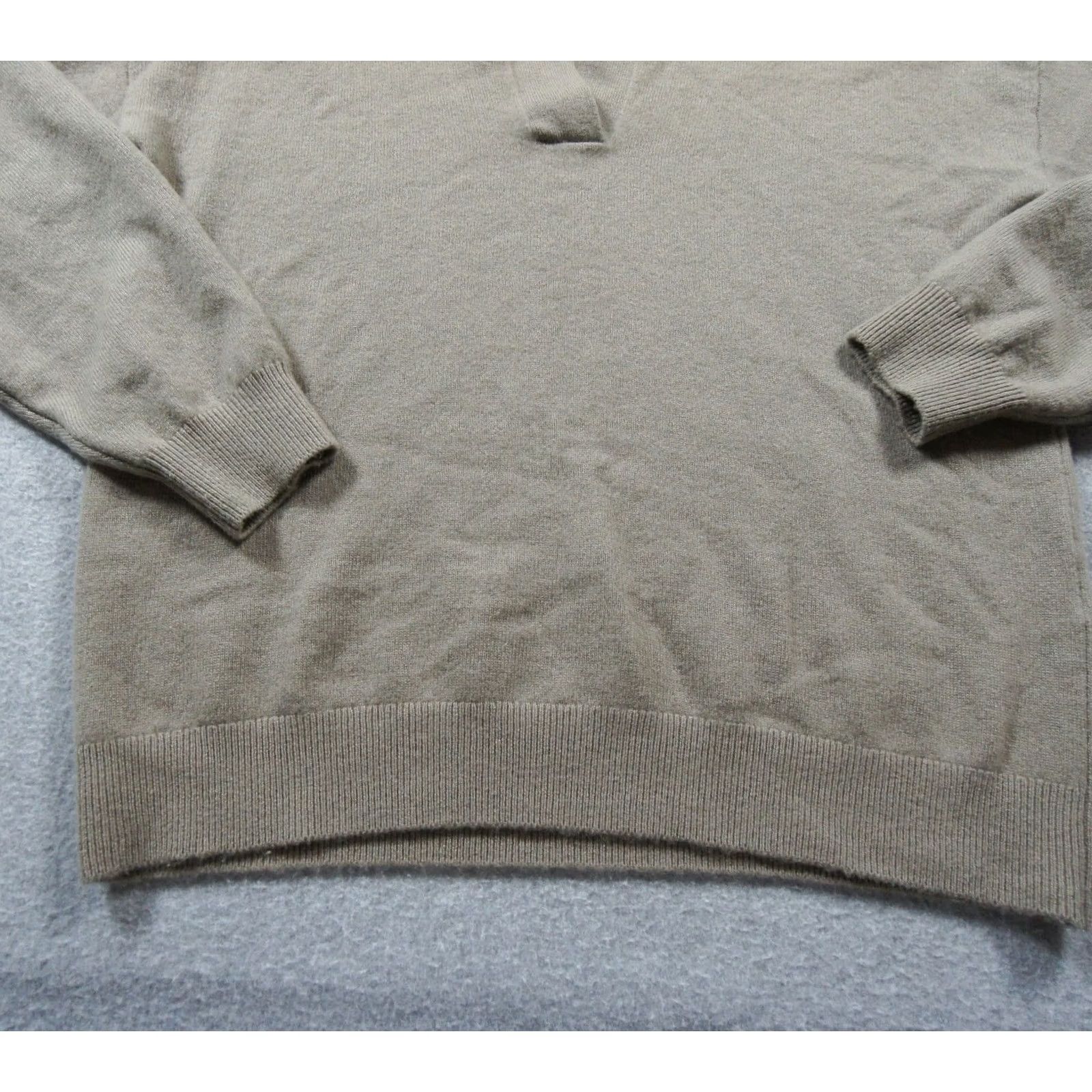 J.Crew NAADAM Sweater Womens Medium Gray Knit Long Sleeve Collared Cashmere Ladies Size M / US 6-8 / IT 42-44 - 3 Thumbnail