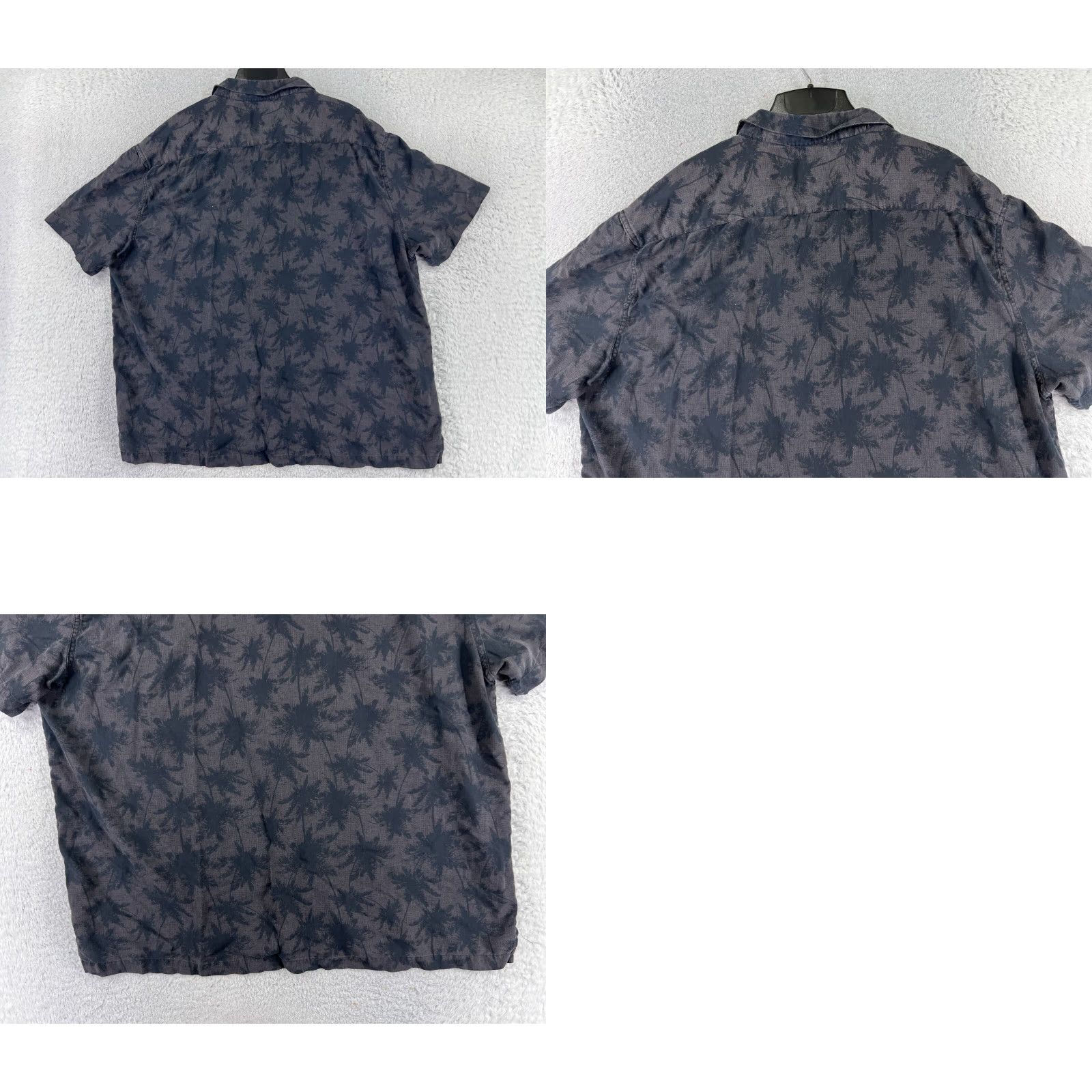 Nat Nast VINTAGE Nat Nast Shirt Mens 2XL Gray Palm Silk Blend Hawaiian Camp Short Sleeve Size US XXL / EU 58 / 5 - 9 Thumbnail