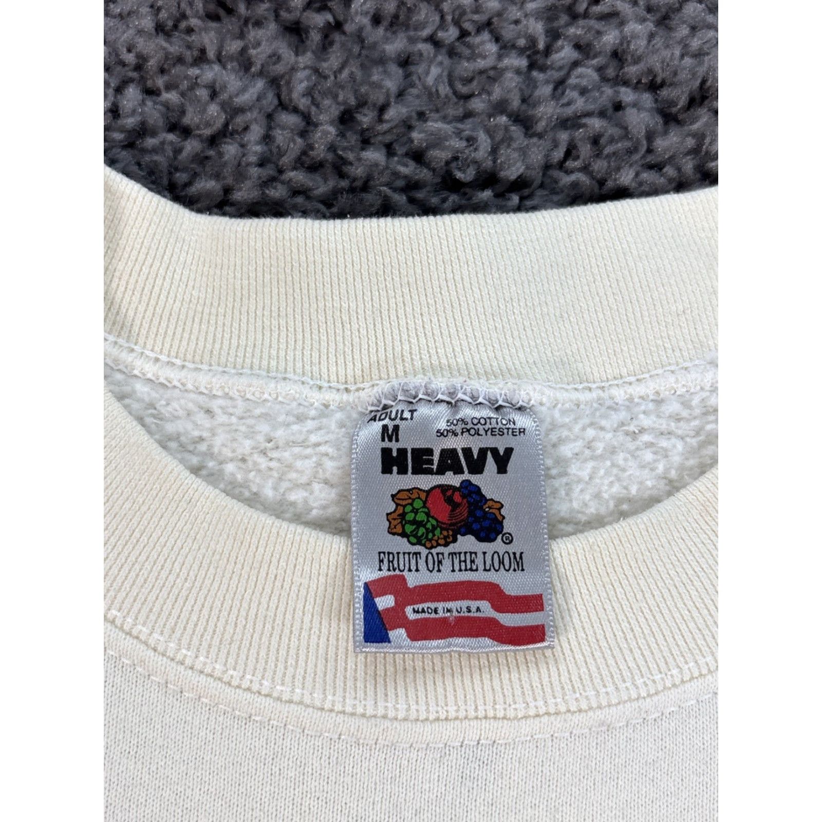 Fruit Of The Loom VINTAGE Fruit Of The Loom Sweatshirt Mens M White Star Jerusalem 3 Wise Men Pullover Sweatshirt Size US M / EU 48-50 / 2 - 4 Thumbnail